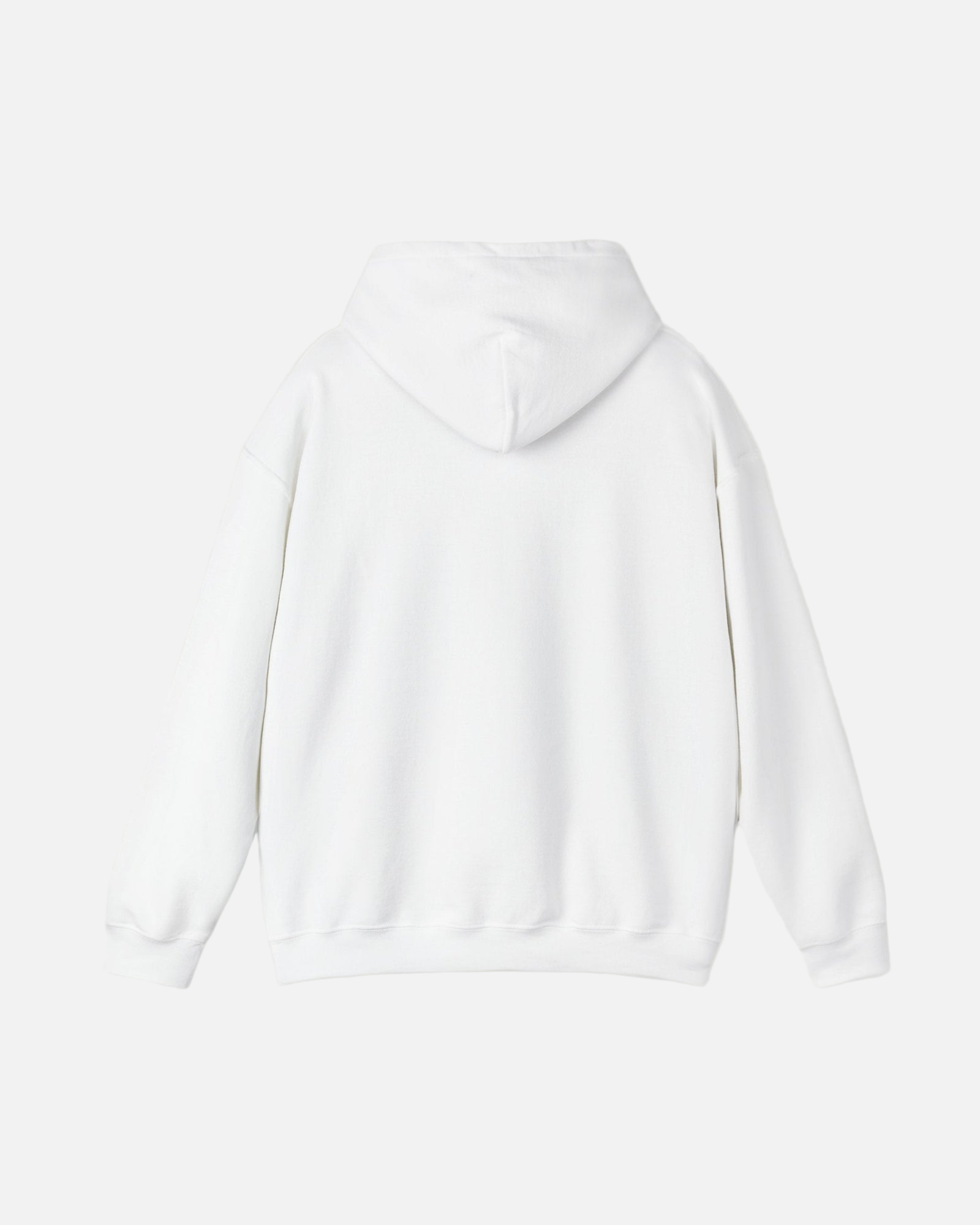 Back view of the eggshell white Ski Society Hoodie by Vandox with plain minimalist design and no graphic. Starboy old money hoodie sweatshirt clothes vandox sacrevandox vandox clothes vandox clothing