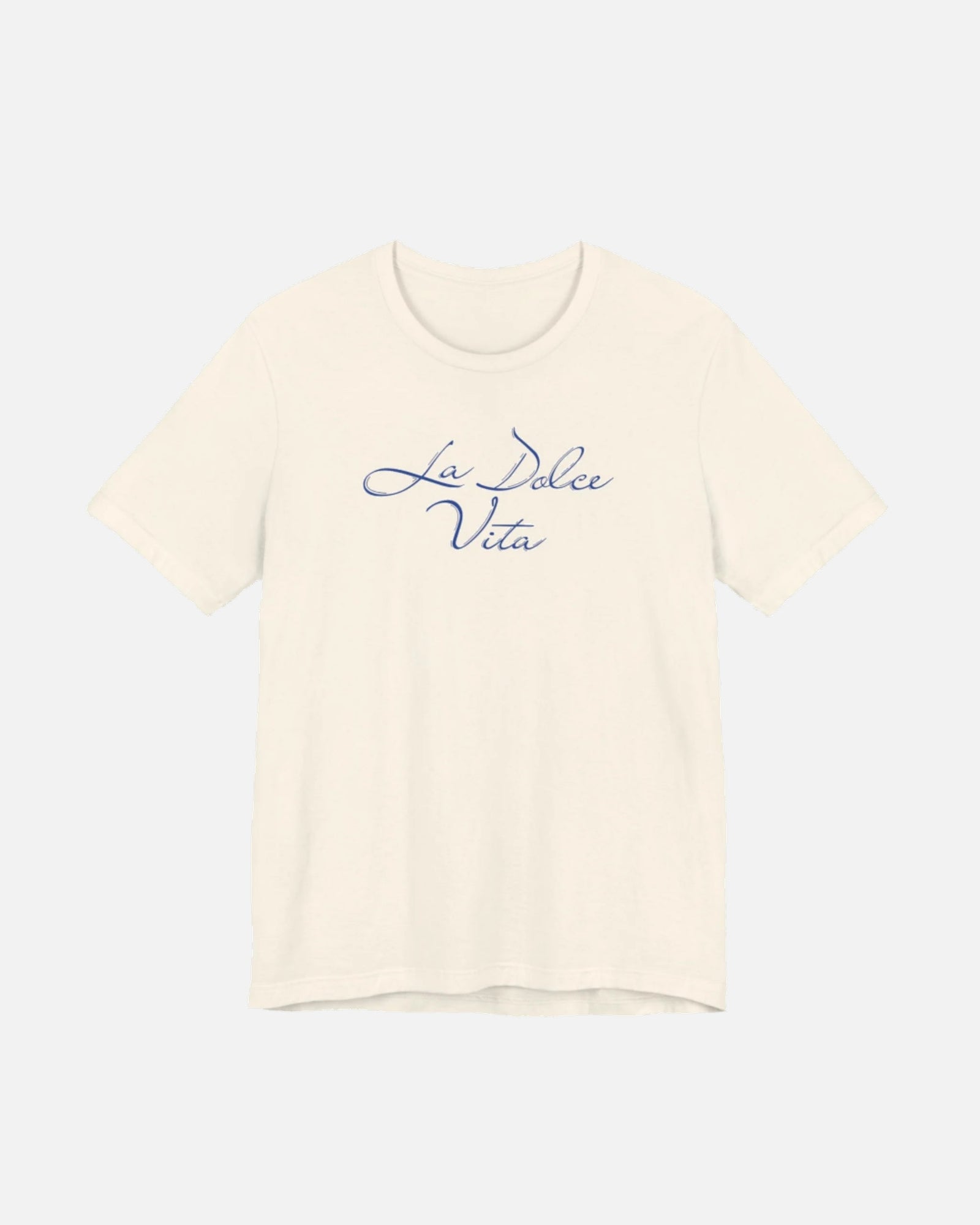Vandox Dolce Vita Diner T-Shirt in sandy cream Natural with navy script, evoking Italian summer nights, old money elegance, and starboy confidence. Starboy old money shirt tshirt clothes vandox sacrevandox vandox clothes vandox clothing