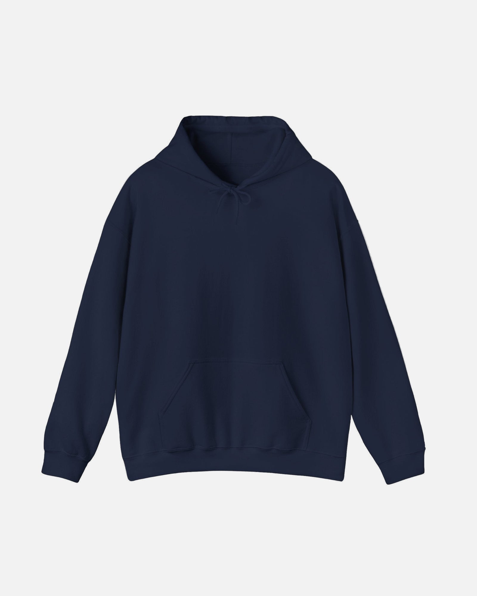 Front view of the Vandox deep dark blue navy Sport Hoodie with minimalist plain design. Starboy old money hoodie sweatshirt clothes vandox sacrevandox vandox clothes vandox clothing