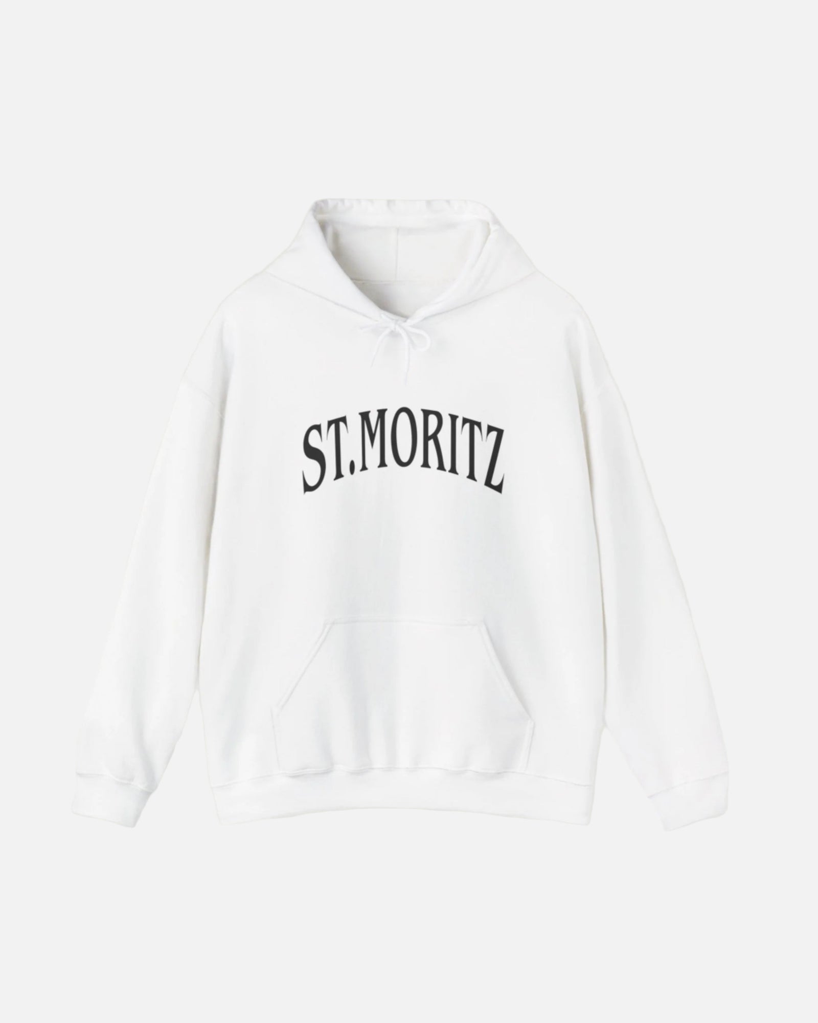 White Vandox Hoodie with front text "ST. MORITZ SKI RESORT" and VANDOX saint moritz ski resort since 1929  silent luxury text on the back. Saint Moritz St. Moritz Monaco Ski resort skiing clothes winter clothing Starboy old money hoodie sweatshirt clothes vandox sacrevandox vandox clothes vandox clothing