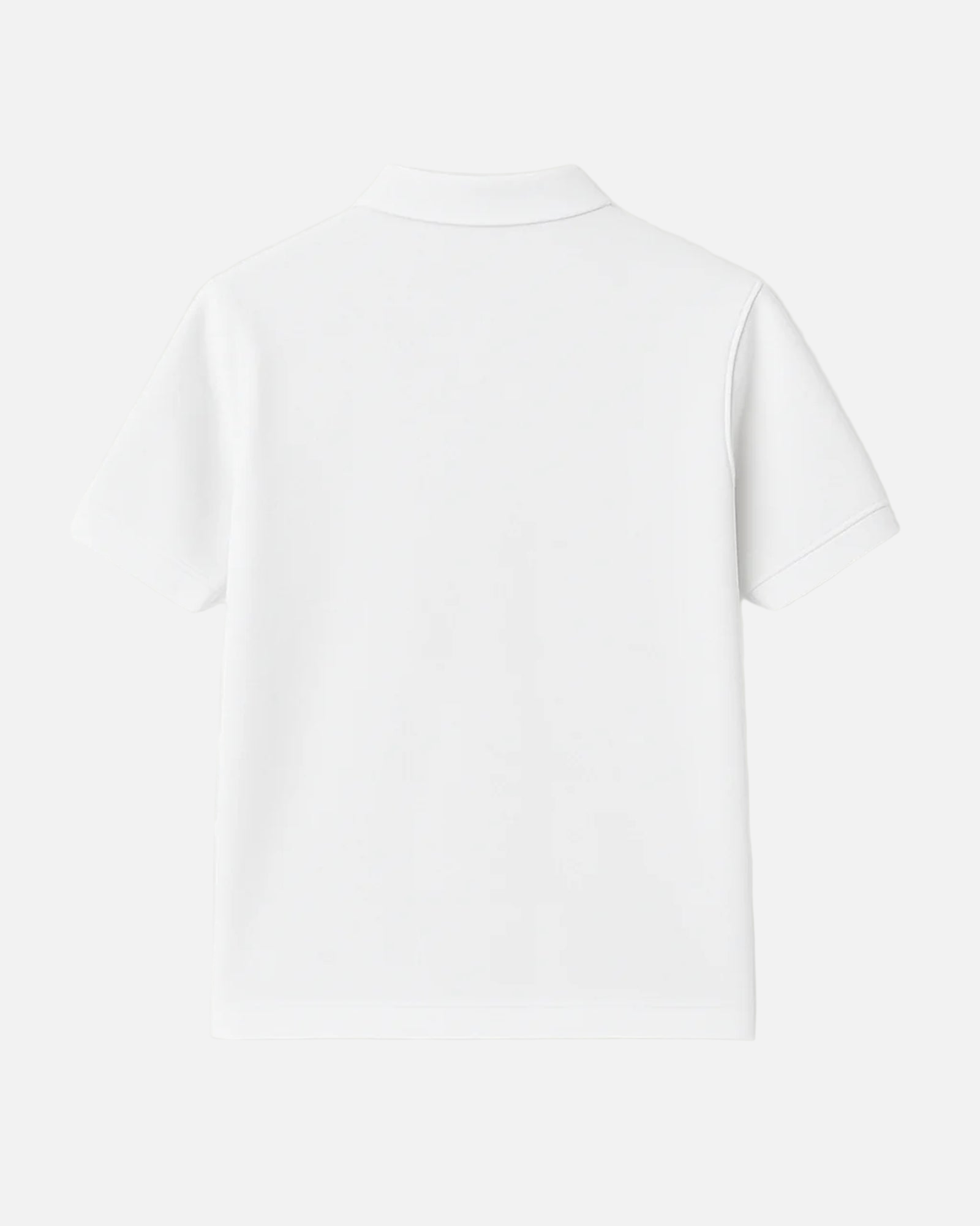 Back view of the eggshell white Vandox Crest Polo with embroidered “V” emblem inside a shield and crown, paired with Vandox script. Starboy old money polo shirt clothes vandox sacrevandox vandox clothes vandox clothing