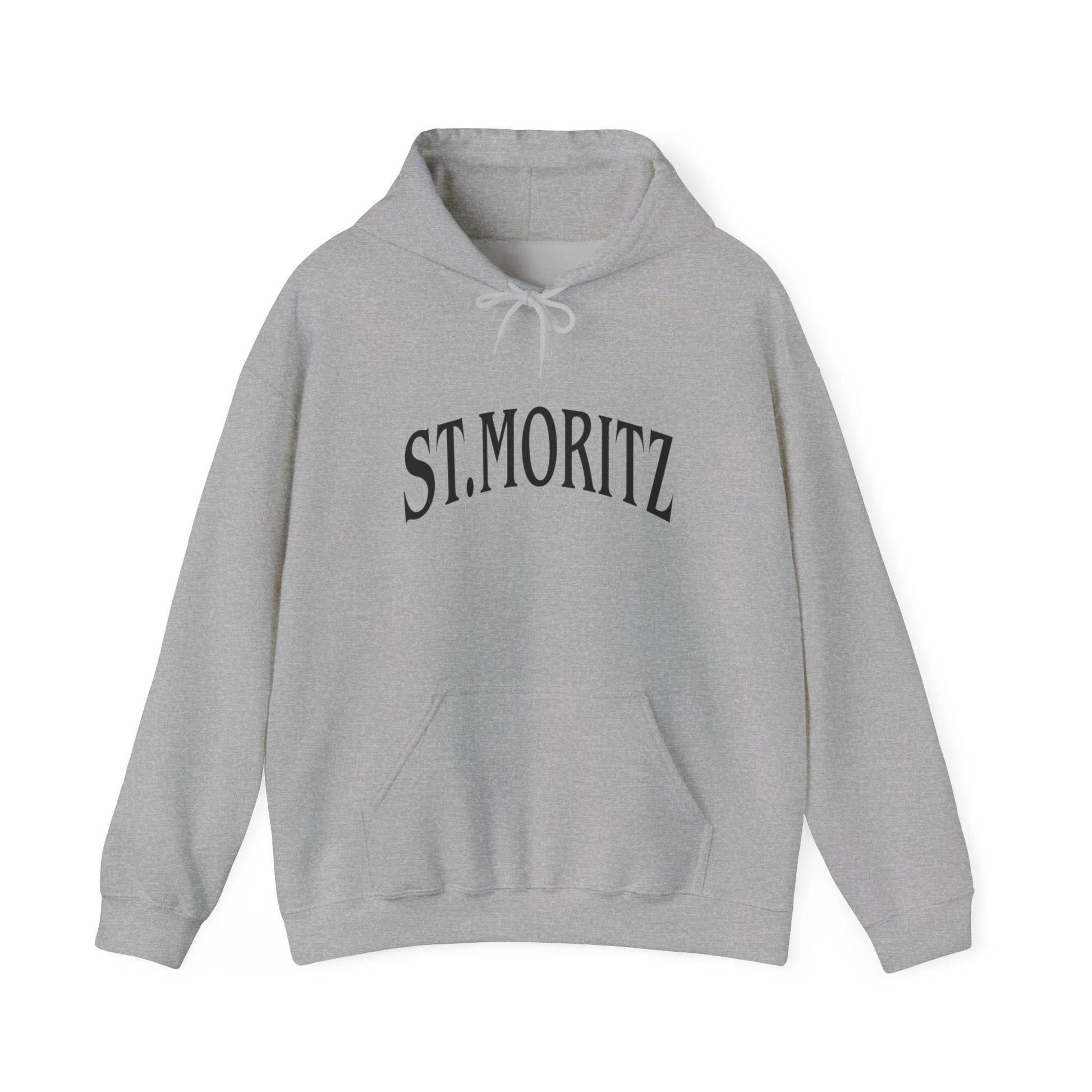 Sport Grey Vandox Hoodie with front text "ST. MORITZ SKI RESORT" and VANDOX saint moritz ski resort since 1929  silent luxury text on the back. Saint Moritz St. Moritz Monaco Ski resort skiing clothes winter clothing Starboy old money hoodie sweatshirt clothes vandox sacrevandox vandox clothes vandox clothing