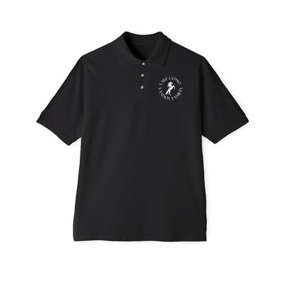 black Vandox polo with Vandox familia logo emblem embroidered on the chest. Polo shirt tshirt short sleeve vandox sacre vandox vandox clothing pique cotton cotton shirt cotton polo