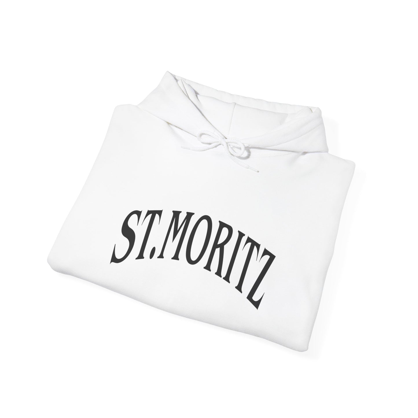 White Vandox Hoodie with front text "ST. MORITZ SKI RESORT" and VANDOX saint moritz ski resort since 1929  silent luxury text on the back. Saint Moritz St. Moritz Monaco Ski resort skiing clothes winter clothing Starboy old money hoodie sweatshirt clothes vandox sacrevandox vandox clothes vandox clothing