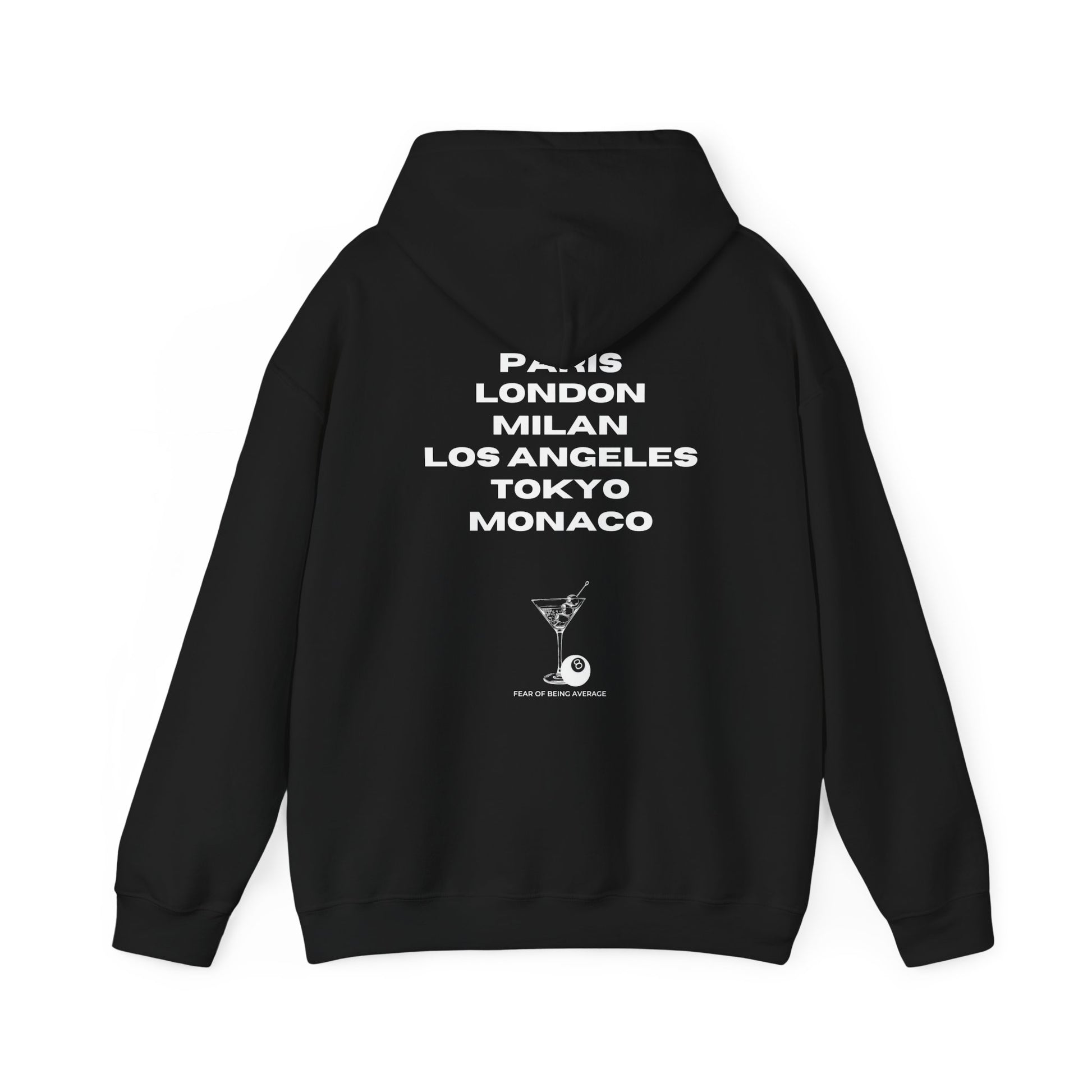 Black Vandox Global Cities Fashion Hoodie with Paris, London, Milan, Los Angeles, Tokyo, Monaco text. Starboy old money hoodie sweatshirt clothes vandox sacrevandox vandox clothes vandox clothing autumn clothes fall clothes