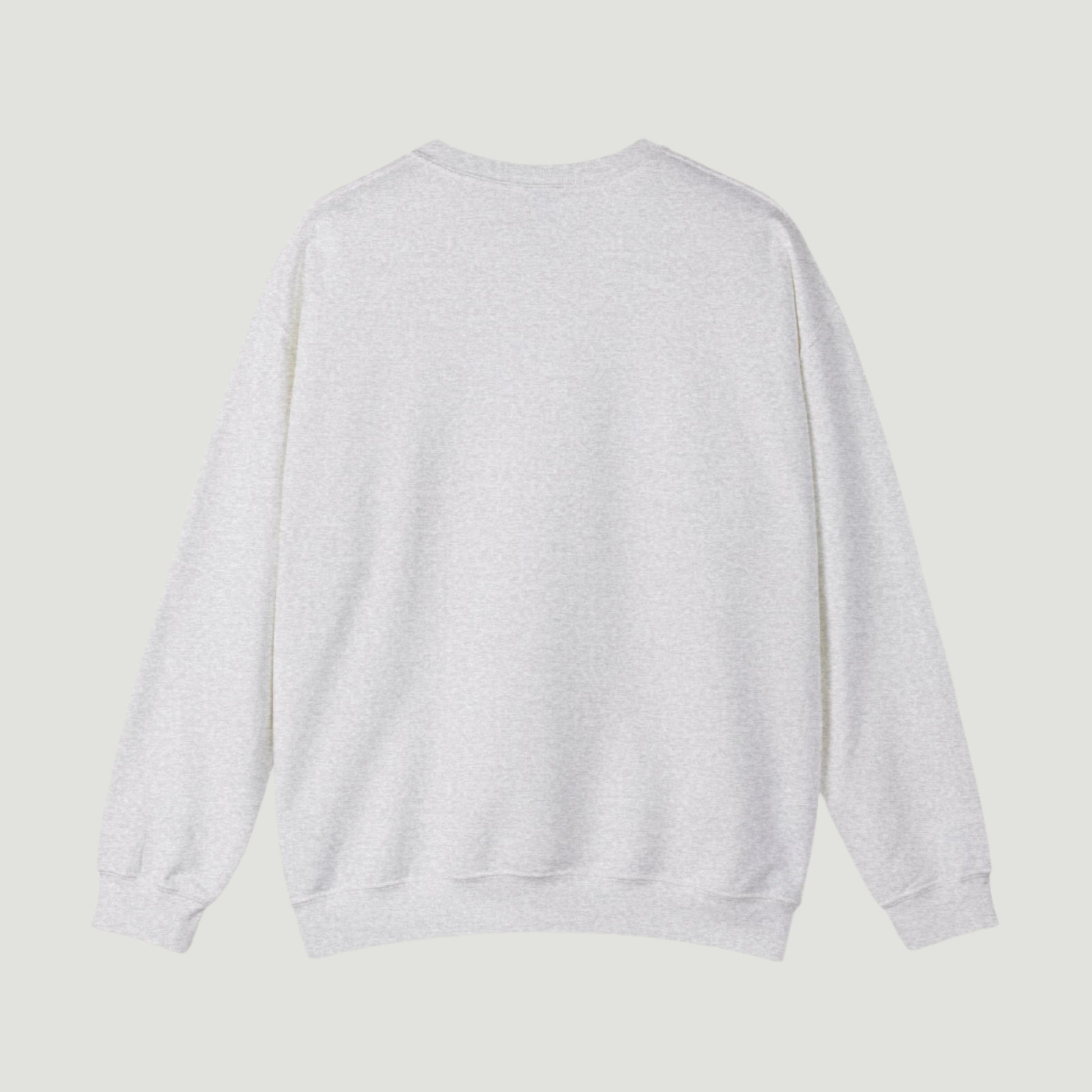 Ash Sport Grey Vandox Azure Heat Crewneck featuring a sunburst graphic and “Douce Chaleur” text, inspired by Mediterranean summer luxury. Starboy old money hoodie sweatshirt clothes vandox sacrevandox vandox clothes vandox clothing crewneck