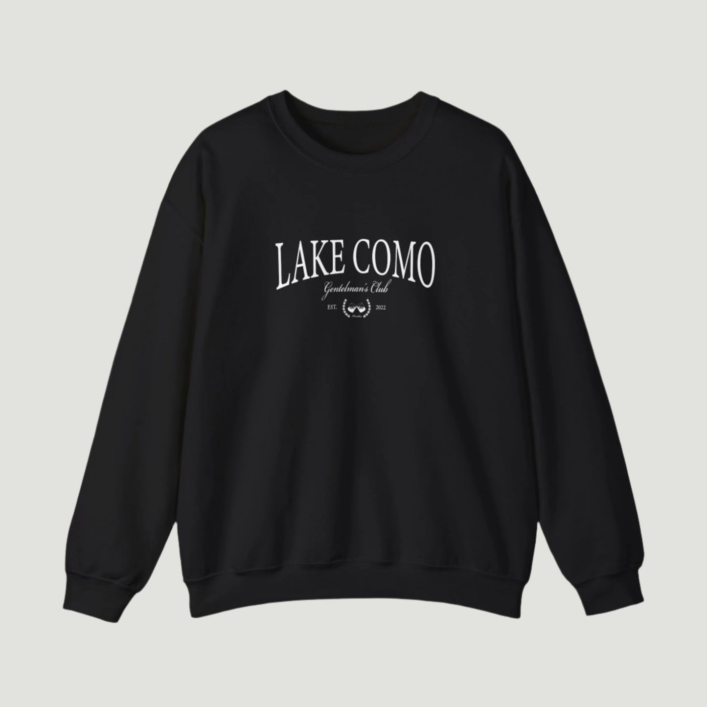 Deep Black Vandox Lake Como Crewneck featuring “Lake Como Gentlemen’s Club” text and crest, inspired by elite Italian leisure and timeless style. Starboy old money hoodie sweatshirt clothes vandox sacrevandox vandox clothes vandox clothing crewneck