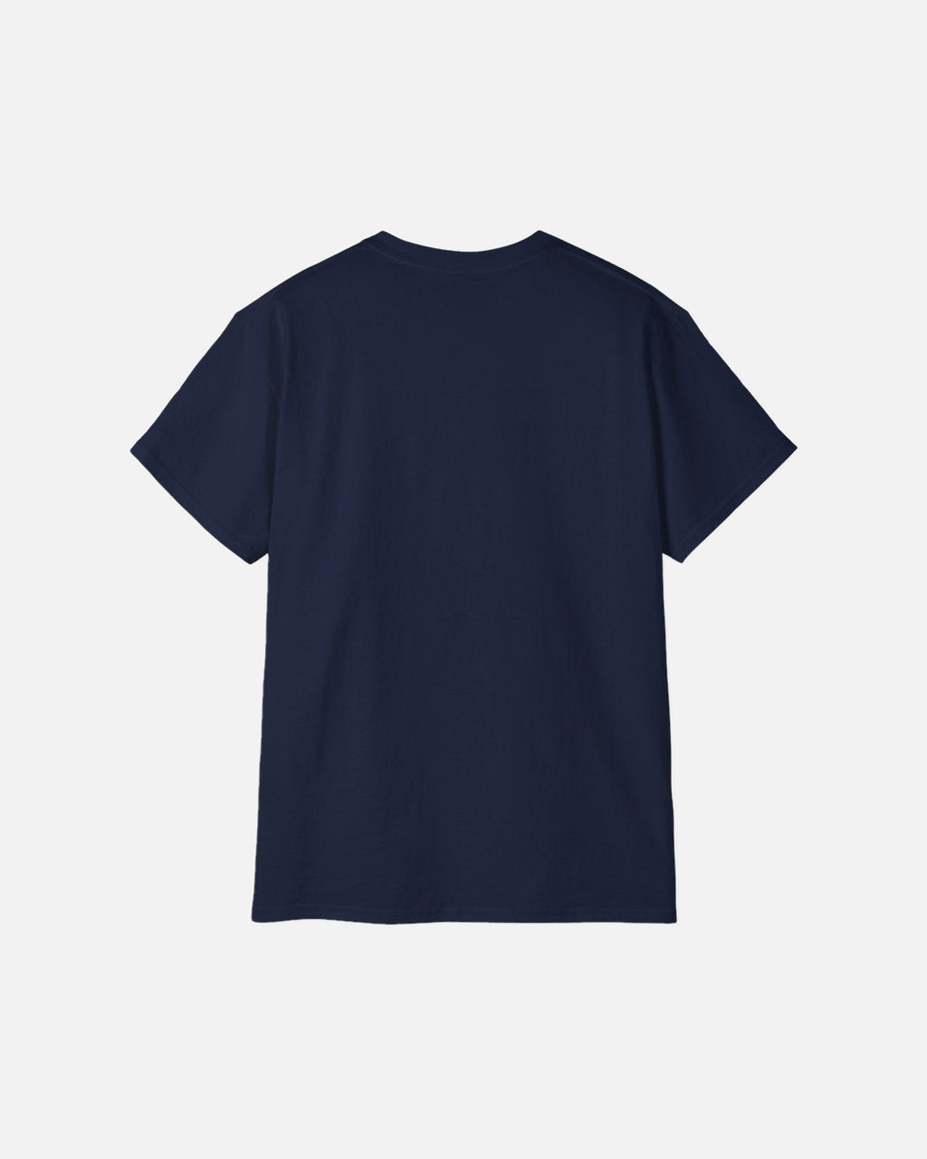 Navy Deep Blue Dark Blue Vandox Aspen T-Shirt, back view, clean back with ribbed crew neck, luxury streetwear t-shirt. Starboy old money t-shirt vandox sacrevandox vandox clothes vandox clothing