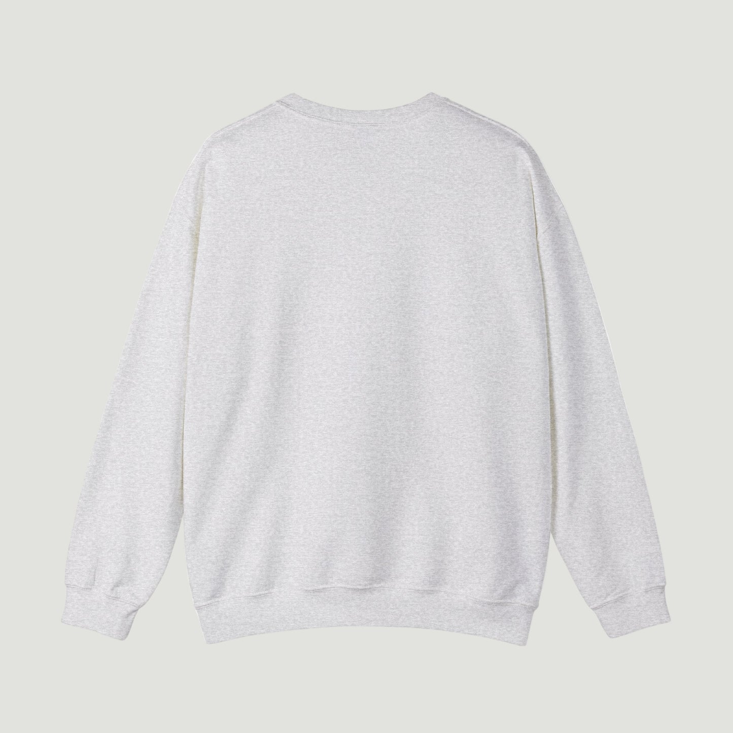 Back view of the Vandox sport grey ash Ski Society Crewneck featuring plain minimalist design. Starboy old money hoodie sweatshirt clothes vandox sacrevandox vandox clothes vandox clothing