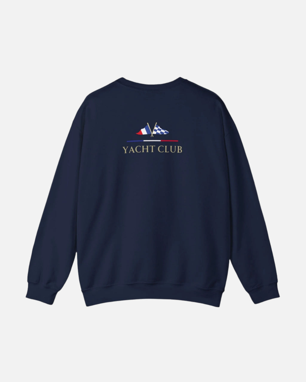 Navy Deep Blue Vandox Monaco Saint Roman Yacht Club crewneck featuring international maritime flags, gold lettering, and anchor detail—blending old money elegance with nautical style. Starboy old money hoodie sweatshirt clothes vandox sacrevandox vandox clothes vandox clothing