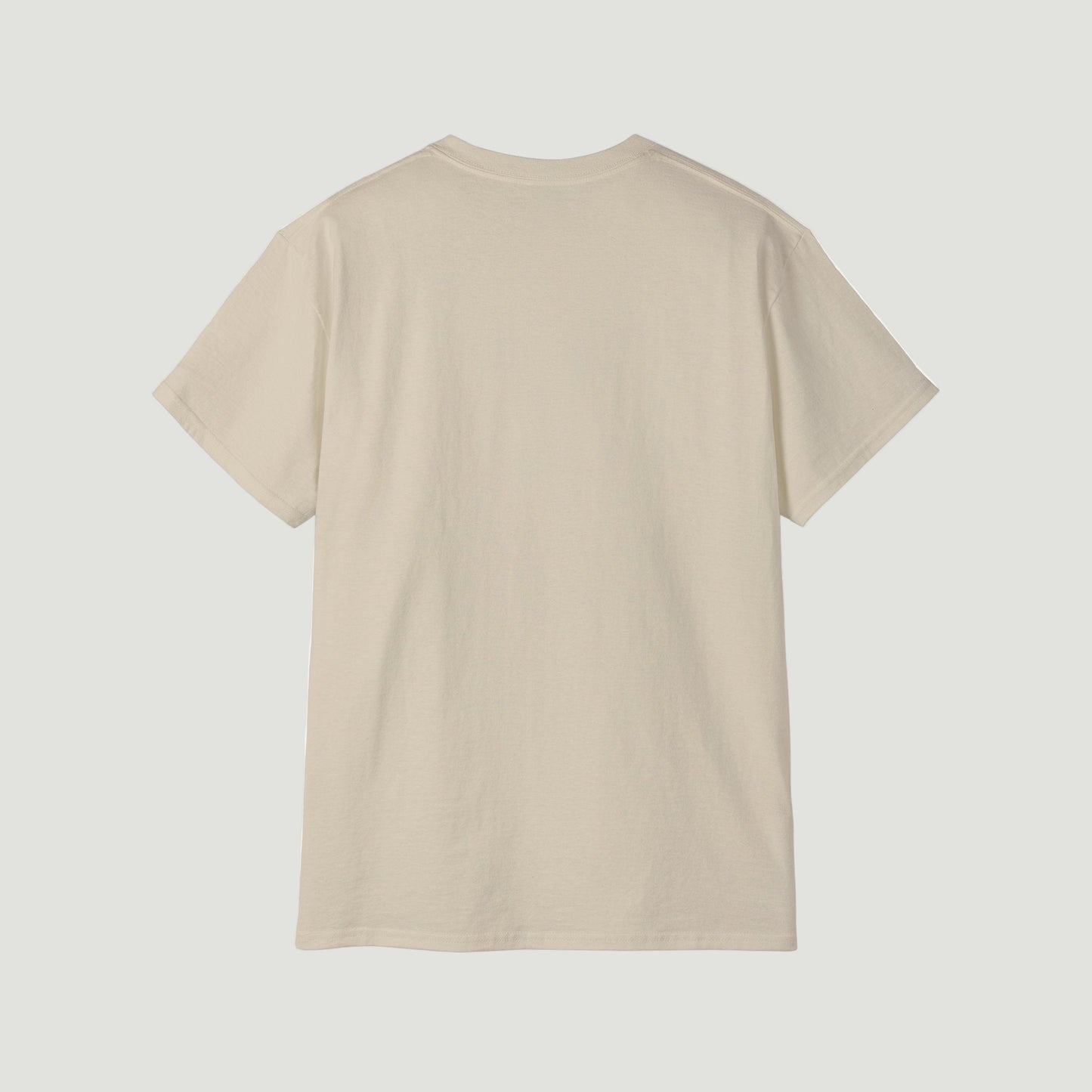Back view of Sand Cream Vandox Silent Wager T-Shirt with horse racing graphic, bold “VANDOX” lettering, and “Money Race” tagline. Starboy old money shirt tshirt clothes vandox sacrevandox vandox clothes vandox clothing