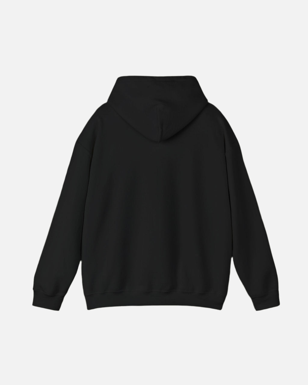 Back view of the deep black Ski Society Hoodie by Vandox with plain minimalist design and no graphic. Starboy old money hoodie sweatshirt clothes vandox sacrevandox vandox clothes vandox clothing