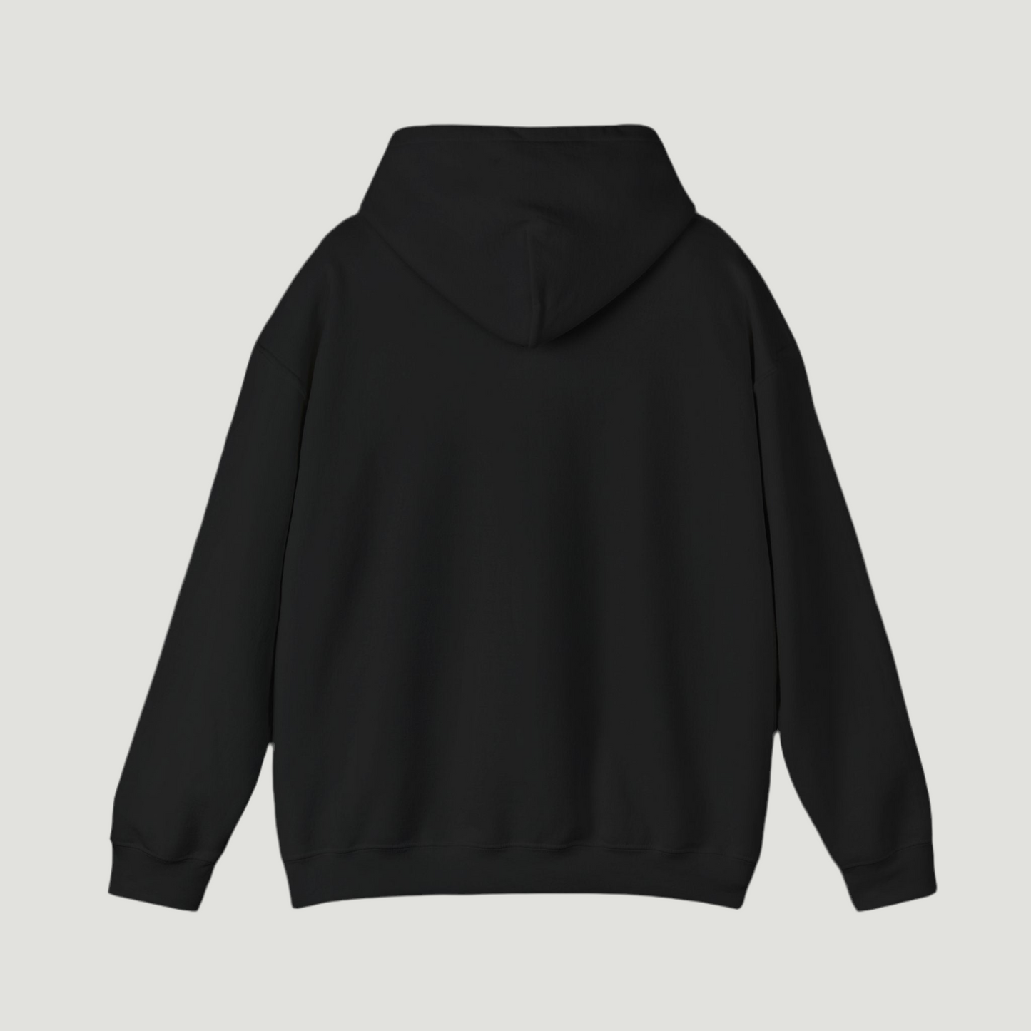 Back view of the deep black Ski Society Hoodie by Vandox with plain minimalist design and no graphic. Starboy old money hoodie sweatshirt clothes vandox sacrevandox vandox clothes vandox clothing