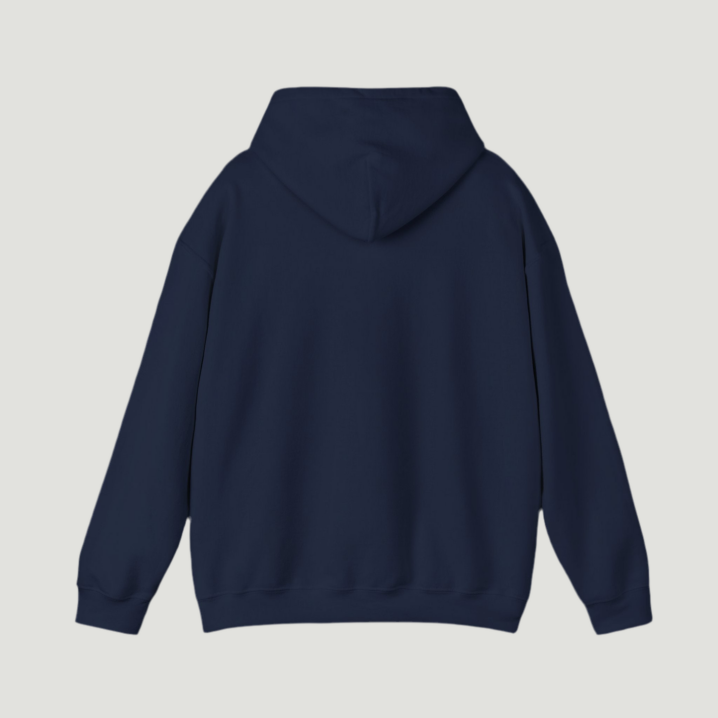 Back view of the deep dark blue navy Ski Society Hoodie by Vandox with plain minimalist design and no graphic. Starboy old money hoodie sweatshirt clothes vandox sacrevandox vandox clothes vandox clothing