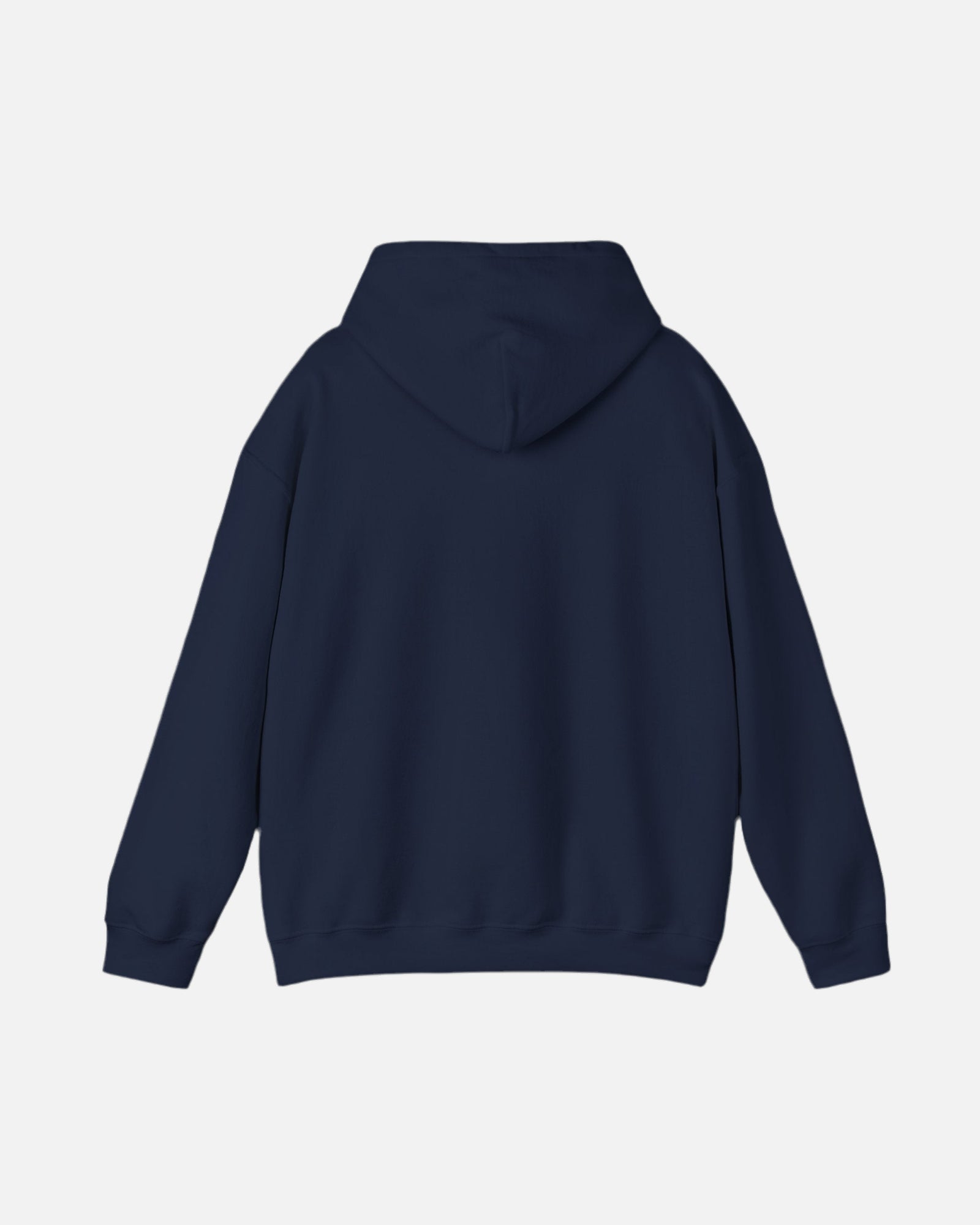 Back view of the deep dark blue navy Ski Society Hoodie by Vandox with plain minimalist design and no graphic. Starboy old money hoodie sweatshirt clothes vandox sacrevandox vandox clothes vandox clothing
