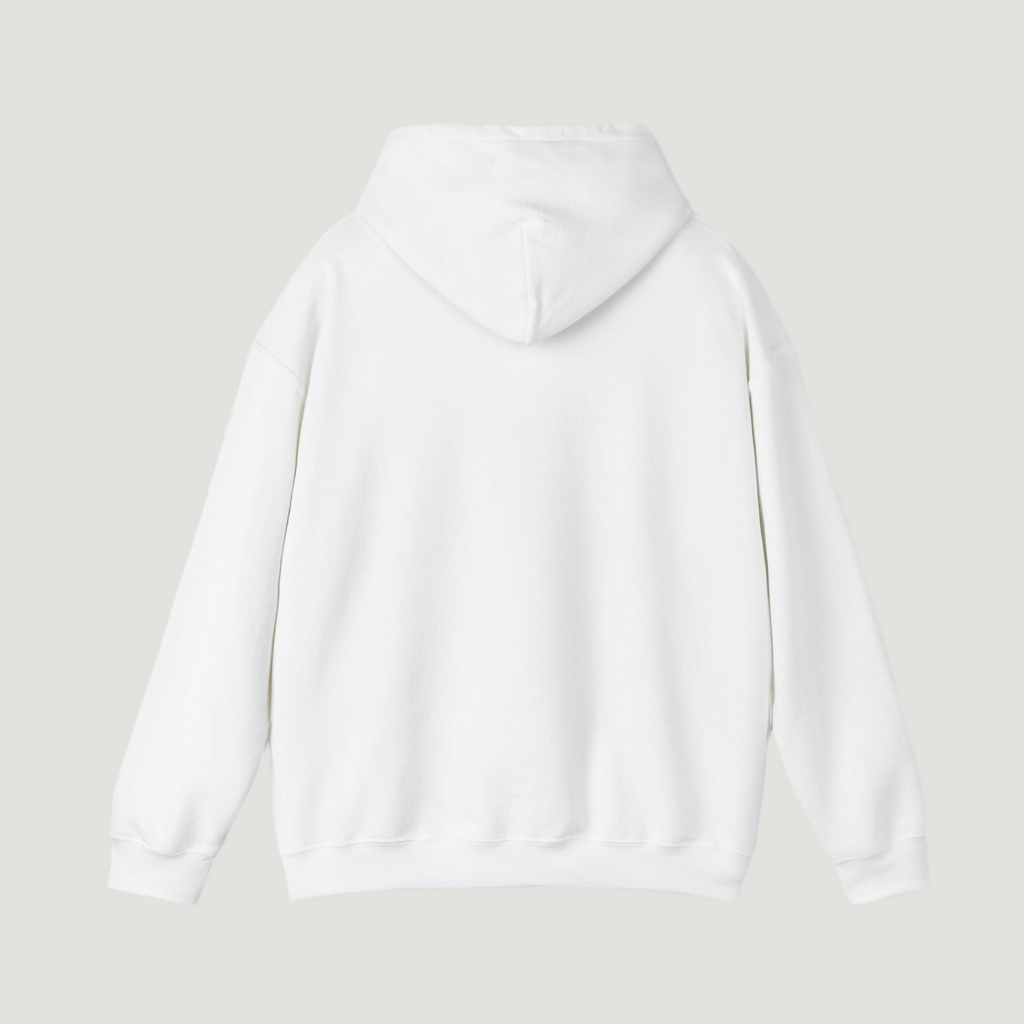 Back view of the eggshell white Ski Society Hoodie by Vandox with plain minimalist design and no graphic. Starboy old money hoodie sweatshirt clothes vandox sacrevandox vandox clothes vandox clothing