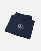 Navy VANDOX Tennis Court Hoodie with VNX Vandox logo and tennis court design and "Winners From Passion" slogan. Starboy old money hoodie sweatshirt clothes vandox sacrevandox vandox clothes vandox clothing
