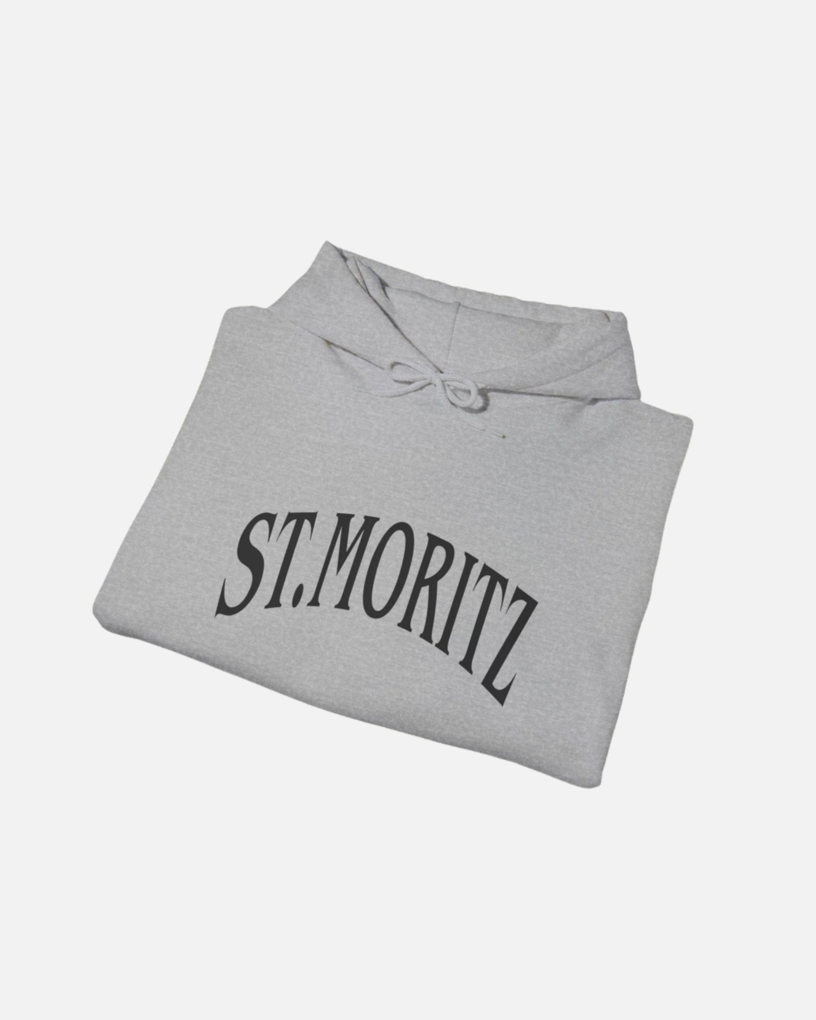 Sport Grey Vandox Hoodie with front text "ST. MORITZ SKI RESORT" and VANDOX saint moritz ski resort since 1929  silent luxury text on the back. Saint Moritz St. Moritz Monaco Ski resort skiing clothes winter clothing Starboy old money hoodie sweatshirt clothes vandox sacrevandox vandox clothes vandox clothing