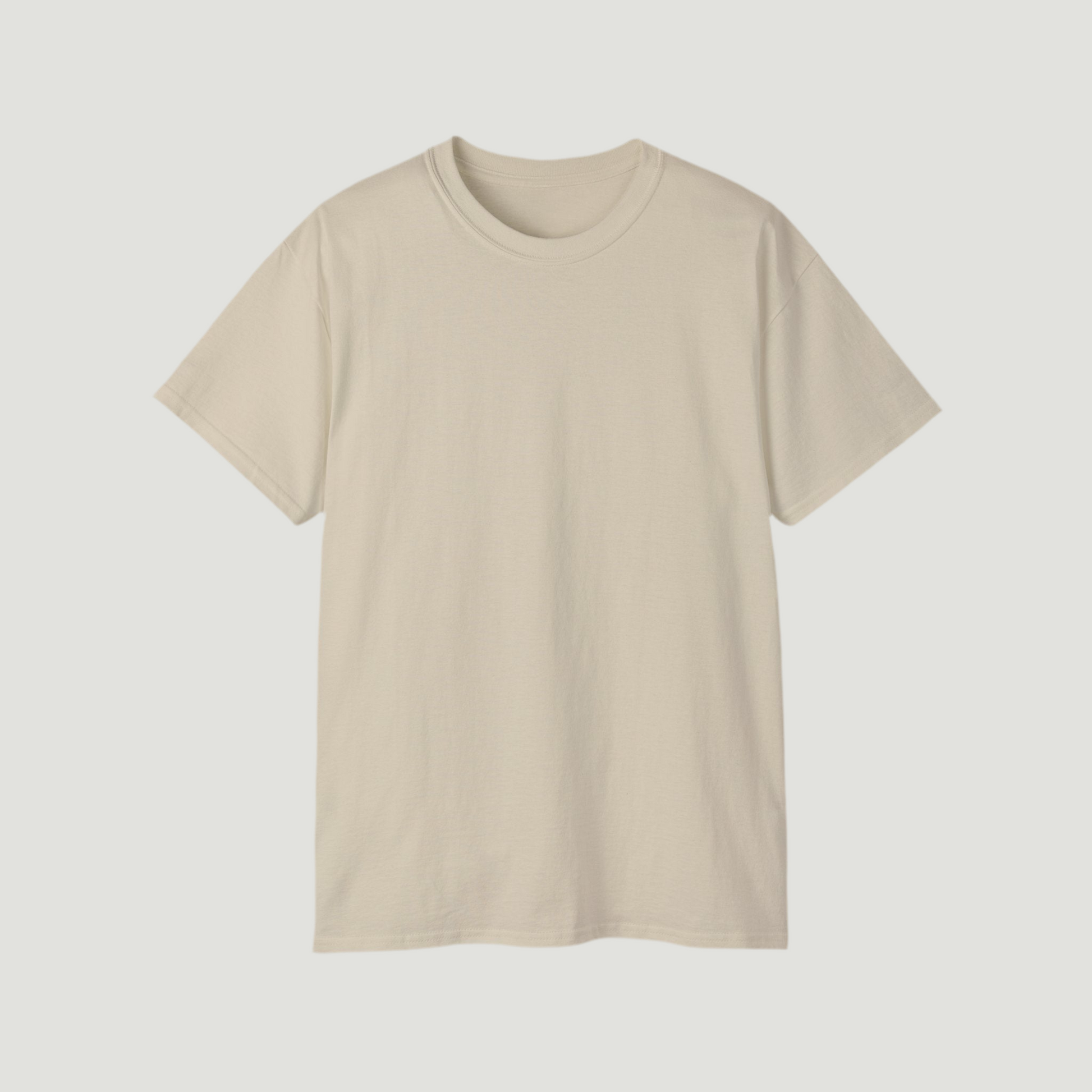 Front view of the beige cream sand Bubbly Society T-Shirt with minimalist Vandox design. Starboy old money shirt tshirt clothes vandox sacrevandox vandox clothes vandox clothing