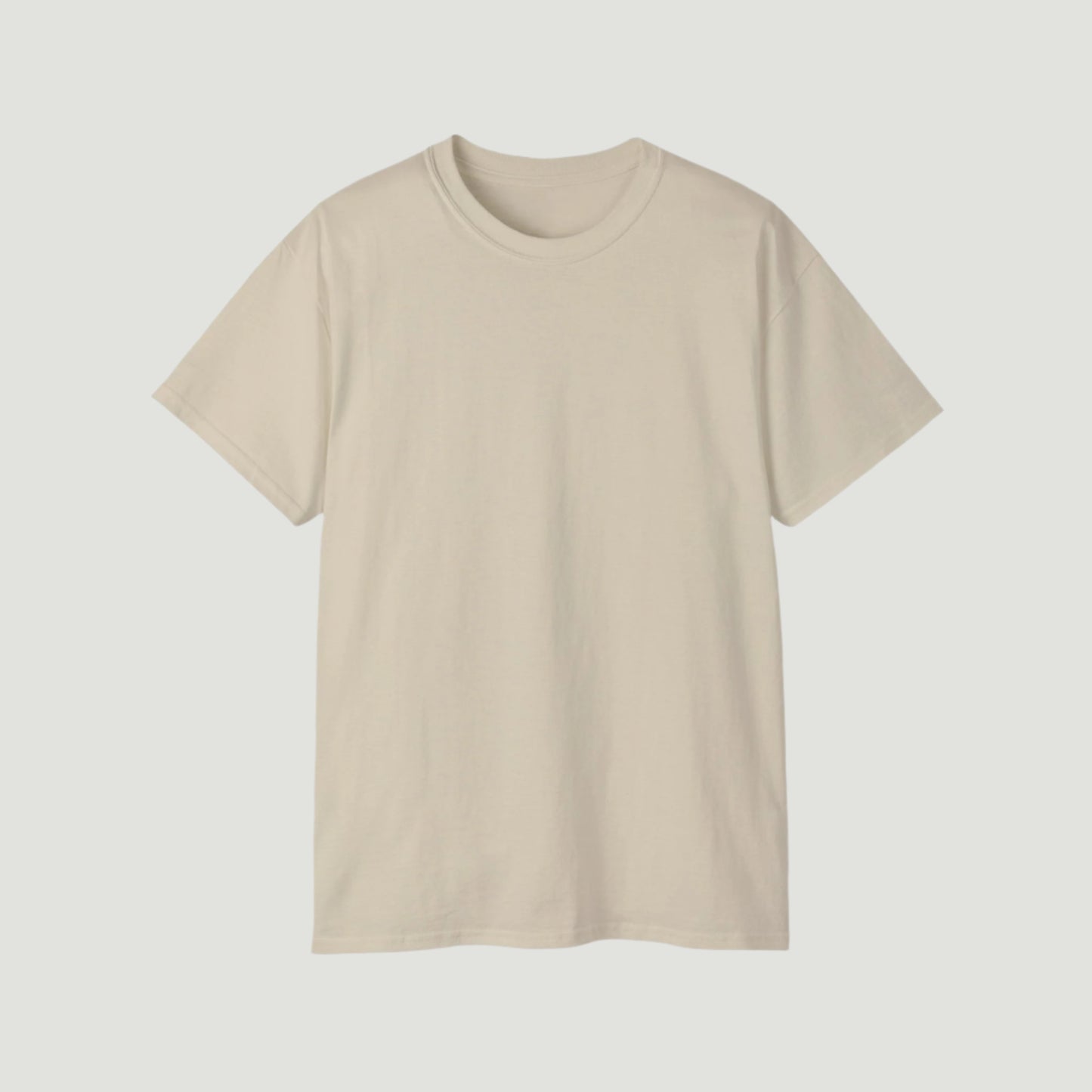 Front view of Sand Cream Beige Khaki Vandox Noir Pounce T-Shirt with leaping black panther graphic and “Arène de Pouvoir – Paris” inscription. Starboy old money shirt tshirt clothes vandox sacrevandox vandox clothes vandox clothing