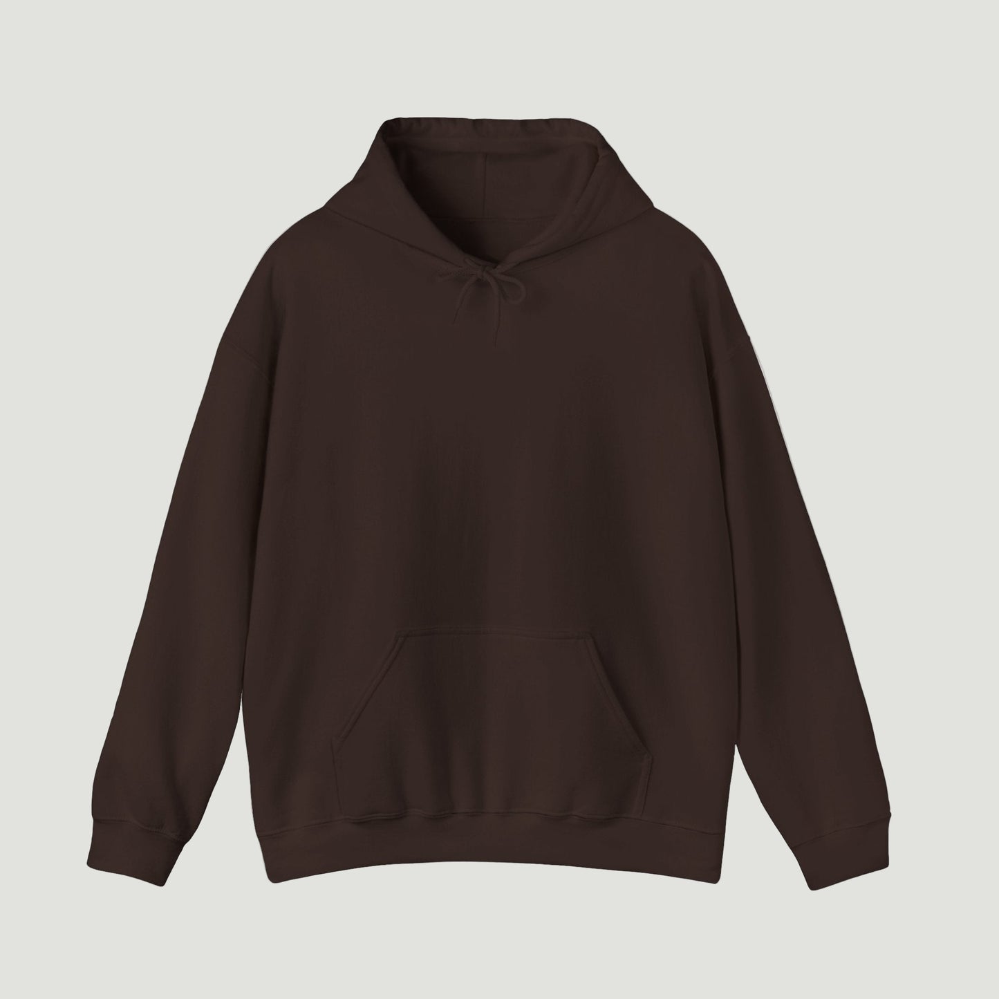 Front view of the Vandox daark chocolate brown mocha Sport Hoodie with minimalist plain design. Starboy old money hoodie sweatshirt clothes vandox sacrevandox vandox clothes vandox clothing