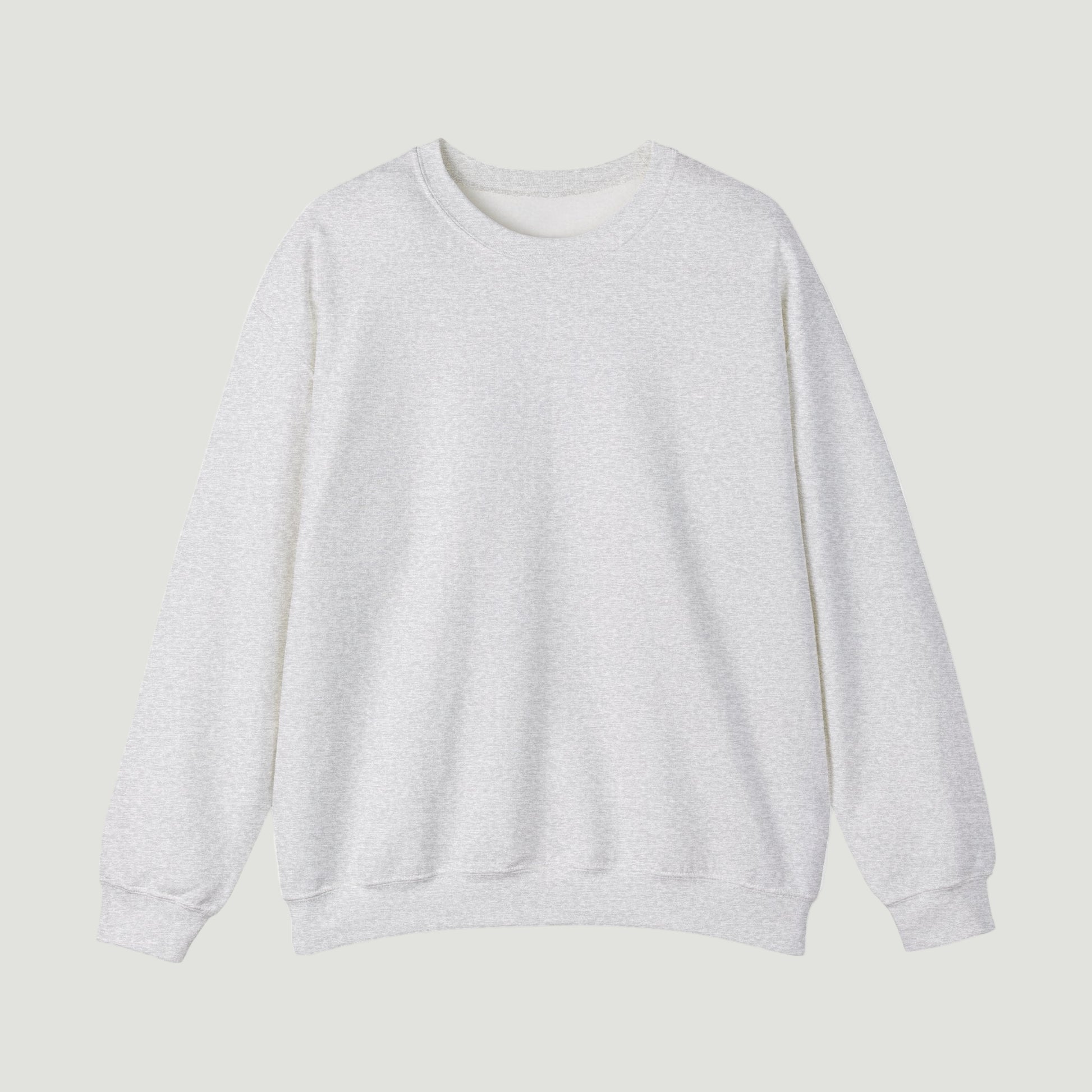 Front view of the Sporty Ash Grey Noir Pounce Crewneck with minimal design by Vandox. Starboy old money hoodie sweatshirt clothes vandox sacrevandox vandox clothes vandox clothing crewneck 