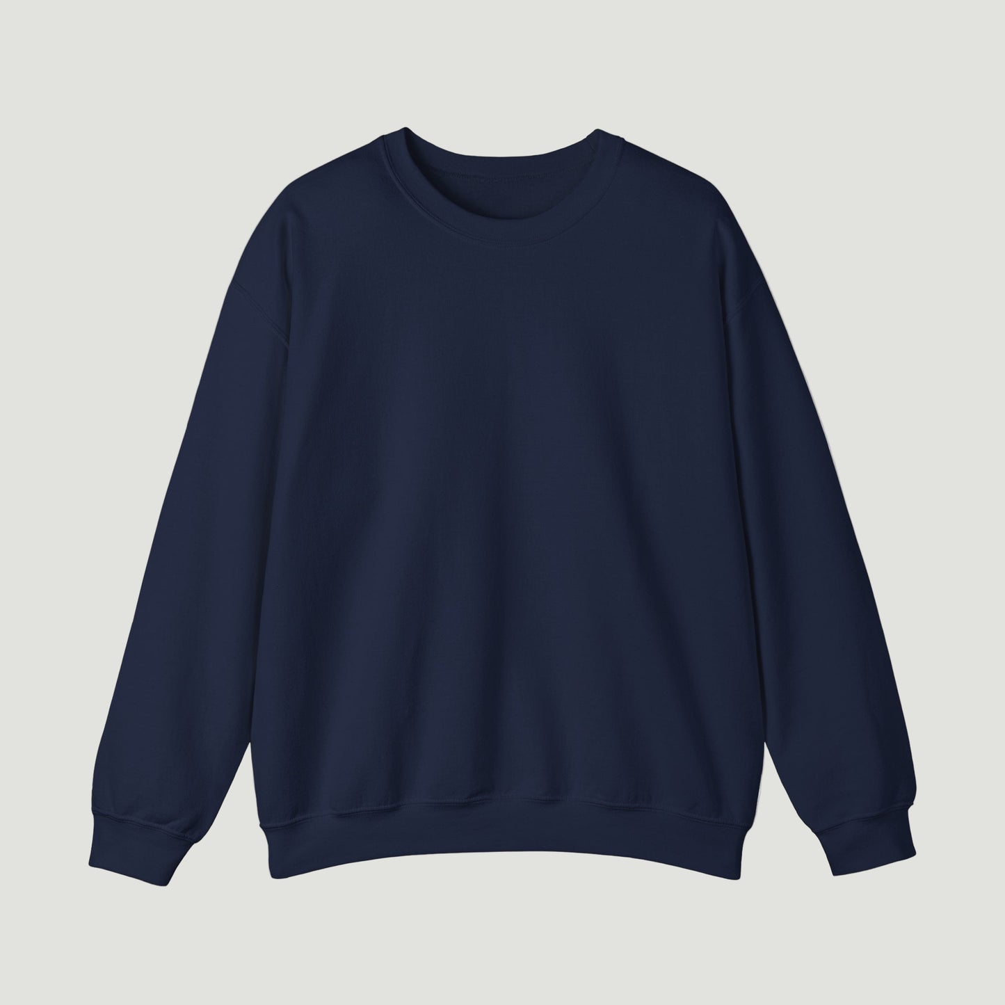 Front view of the deep Navy Blue Noir Pounce Crewneck with minimal design by Vandox. Starboy old money hoodie sweatshirt clothes vandox sacrevandox vandox clothes vandox clothing crewneck 