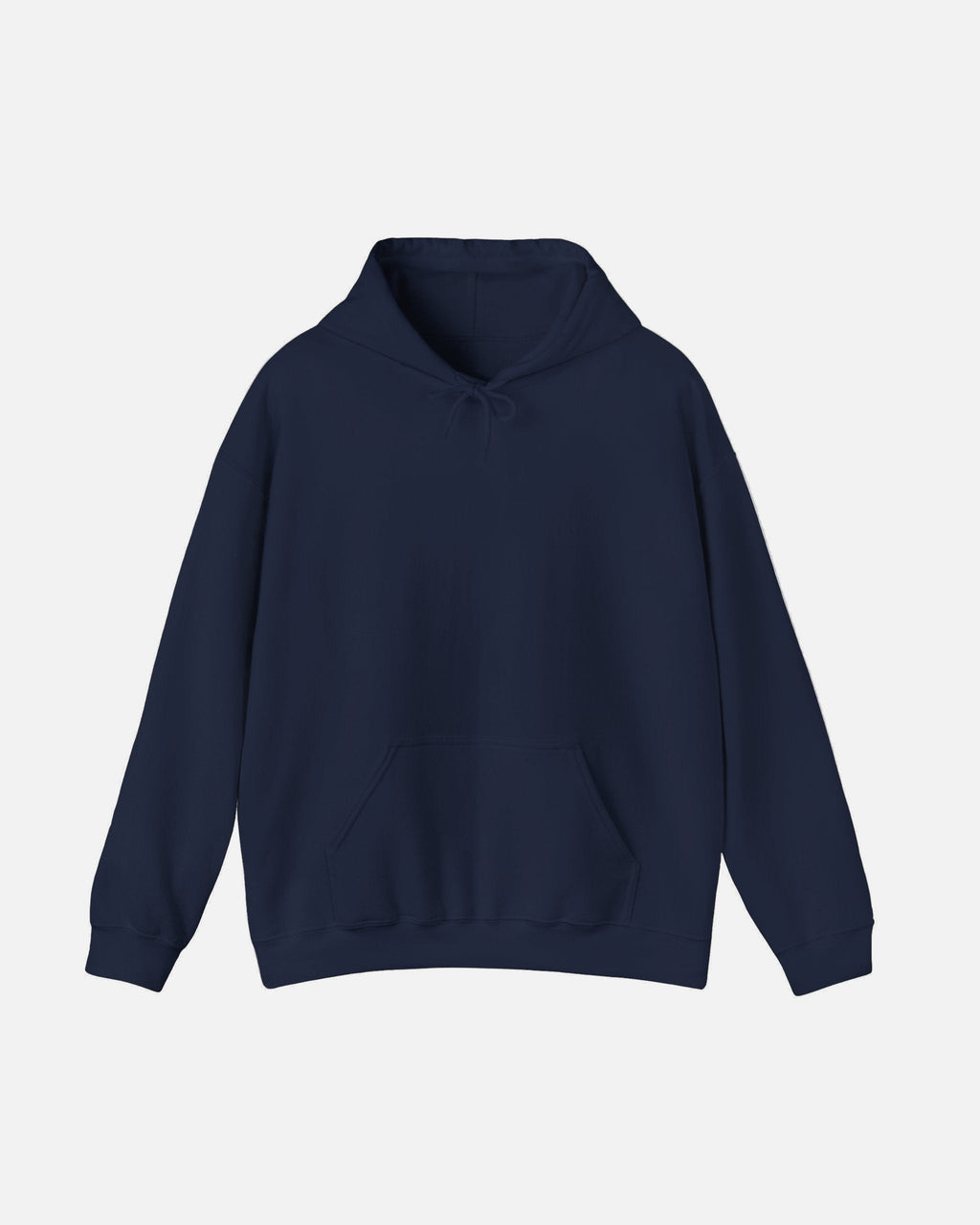 Front view of the Dark Navy Blue Noir Pounce Hoodie with minimalist design and kangaroo pocket. Starboy old money hoodie sweatshirt clothes vandox sacrevandox vandox clothes vandox clothing
