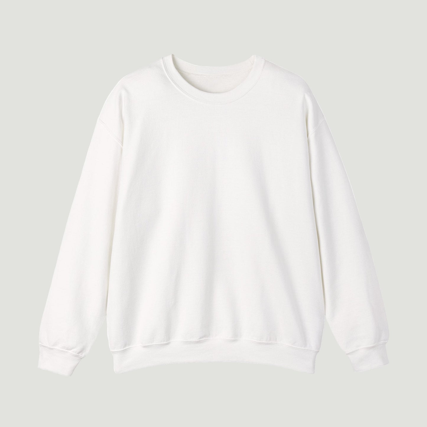 Front view of the Eggshell White Noir Pounce Crewneck with minimal design by Vandox. Starboy old money hoodie sweatshirt clothes vandox sacrevandox vandox clothes vandox clothing crewneck 