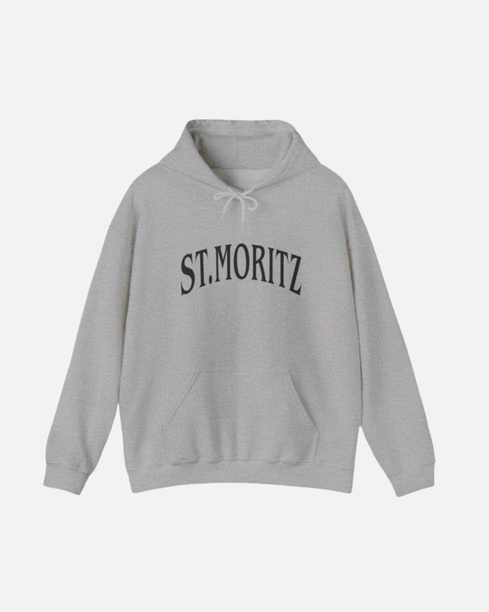 Sport Grey Vandox Hoodie with front text "ST. MORITZ SKI RESORT" and VANDOX saint moritz ski resort since 1929  silent luxury text on the back. Saint Moritz St. Moritz Monaco Ski resort skiing clothes winter clothing Starboy old money hoodie sweatshirt clothes vandox sacrevandox vandox clothes vandox clothing