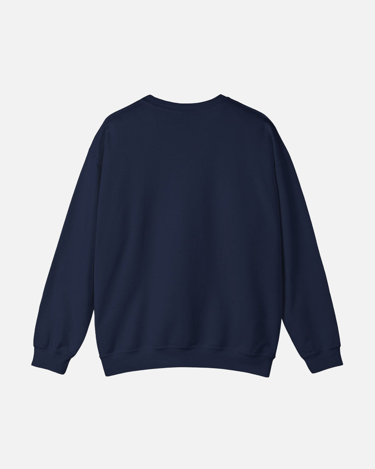 Back view of Navy Dark Blue Vandox Post Stamp Crewneck with no design. Visible is just a clean back of the crewneck. Starboy old money hoodie sweatshirt clothes vandox sacrevandox vandox clothes vandox clothing crewneck autumn clothes no hood fall clothes 