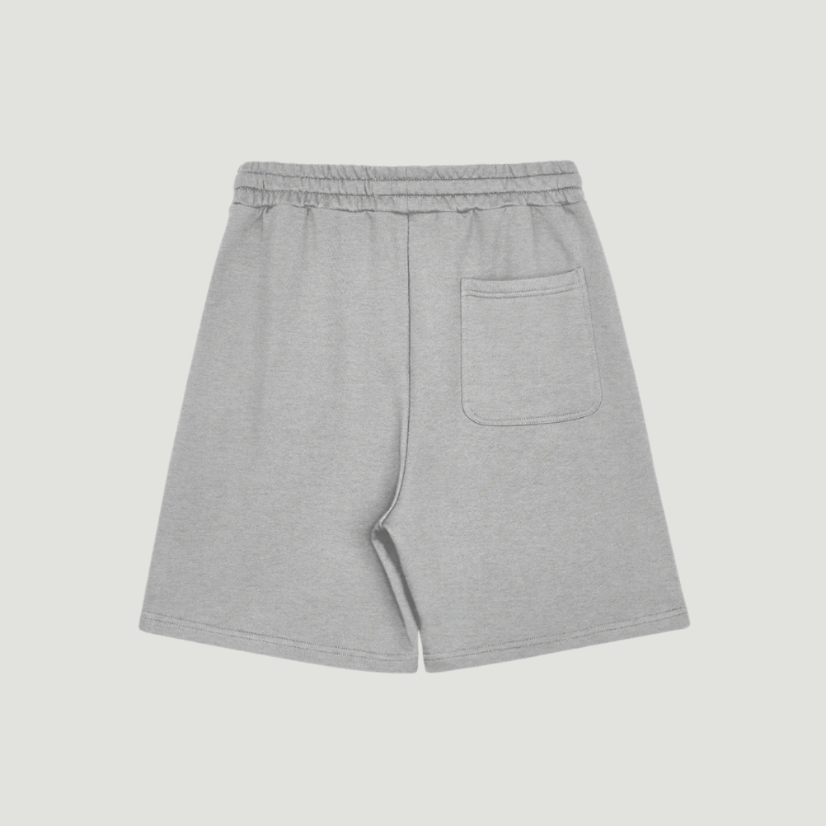 Sport Heather grey cotton shorts with embroidered green palm tree and "Monte Carlo, 1985" script on the left leg, drawstring waistband, side pockets – Vandox Palm Royale Shorts. Starboy old money shorts pants bottoms clothes vandox sacrevandox vandox clothes vandox clothing