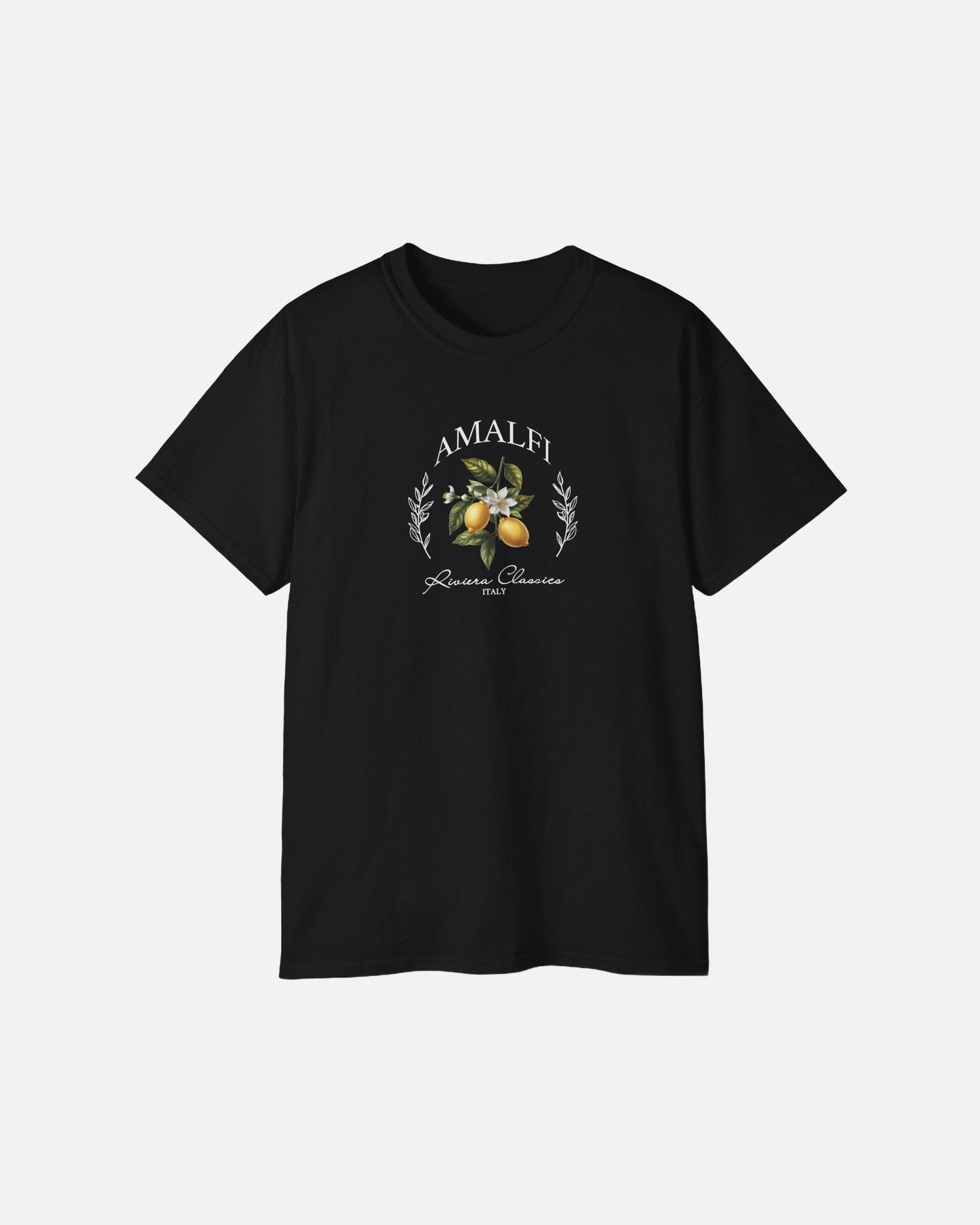 Vandox Amalfi Lemon Tee – black premium cotton t-shirt featuring Amalfi botanical lemon graphic with Riviera Classics Italy lettering, Frutta d'Estate summer collection by Vandox.
Starboy old money shirt tshirt clothes vandox sacrevandox vandox clothes vandox clothing