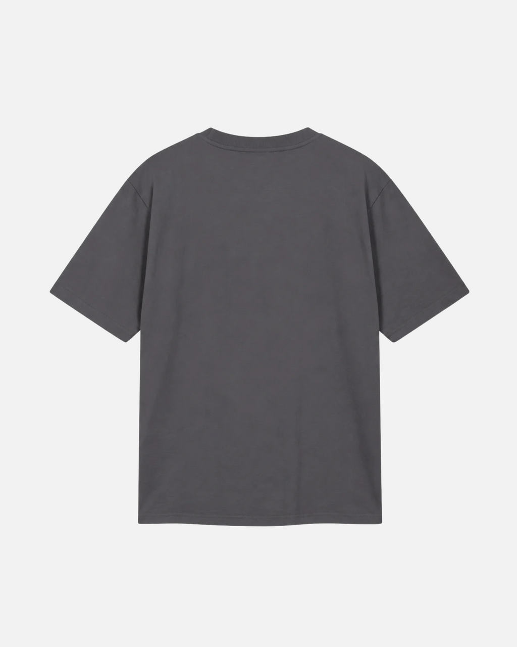 Charcoal Grey Dark Gray Vandox Baccarat Club T-Shirt, back view, clean back with ribbed crew neck, luxury streetwear t-shirt. Starboy old money t-shirt vandox sacrevandox vandox clothes vandox clothing