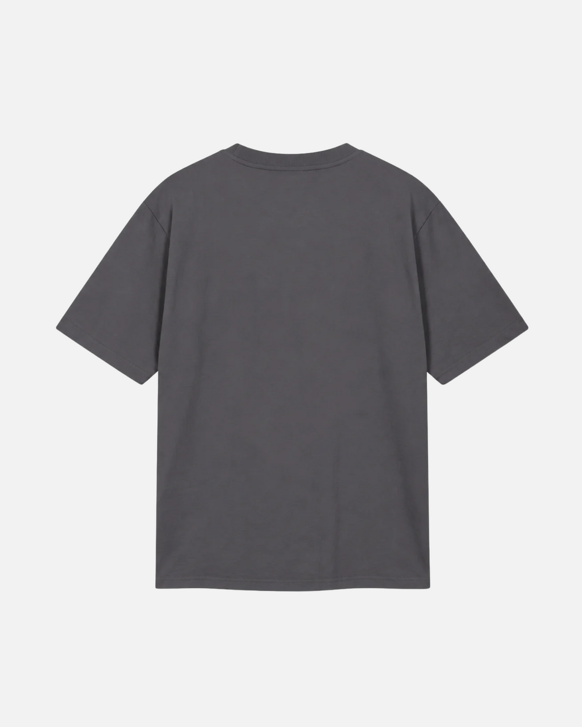 Charcoal Grey Dark Gray Vandox Baccarat Club T-Shirt, back view, clean back with ribbed crew neck, luxury streetwear t-shirt. Starboy old money t-shirt vandox sacrevandox vandox clothes vandox clothing