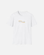 Vandox Catch of the Day Tee front view – minimalist white premium cotton t-shirt with Amore di Mare Sacre Vandox chest print and lemon slice detail, Frutta d'Estate collection. Starboy old money shirt tshirt clothes vandox sacrevandox vandox clothes vandox clothing