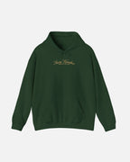 Forest Green Vandox Chalet Edit hoodie with gold Sacre Vandox Swiss Alps Ski Club script chest graphic. Starboy old money hoodie sweatshirt clothes vandox sacrevandox vandox clothes vandox clothing
