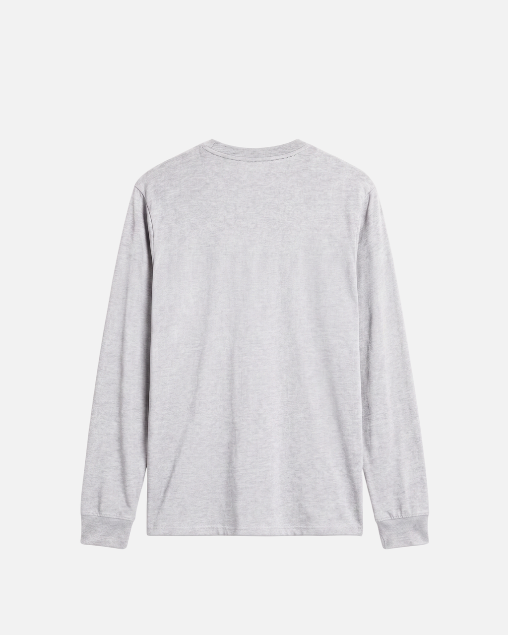 Ash sport grey heather gray Vandox Cortina Longsleeve, back view, clean back with ribbed collar and cuffs, luxury streetwear longsleeve. Starboy old money longsleeve vandox sacrevandox vandox clothes vandox clothing