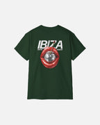 Vandox Ibiza Cherry Tee - Dark Forest Green premium cotton t-shirt back view featuring bold Ibiza graphic with disco cherry and red lips print by Sacre Vandox, Frutta d'Estate collection.
Starboy old money shirt tshirt clothes vandox sacrevandox vandox clothes vandox clothing