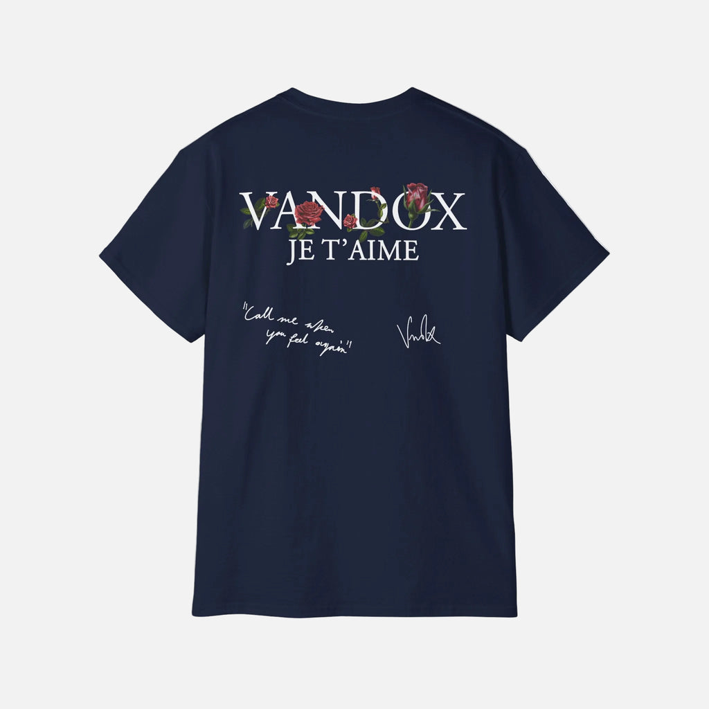 Vandox Love Script T-Shirt navy with romantic typography and rose graphic on the back, premium cotton streetwear tee
Starboy old money shirt tshirt clothes vandox sacrevandox vandox clothes vandox clothing
