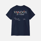Vandox Love Script T-Shirt navy with romantic typography and rose graphic on the back, premium cotton streetwear tee
Starboy old money shirt tshirt clothes vandox sacrevandox vandox clothes vandox clothing