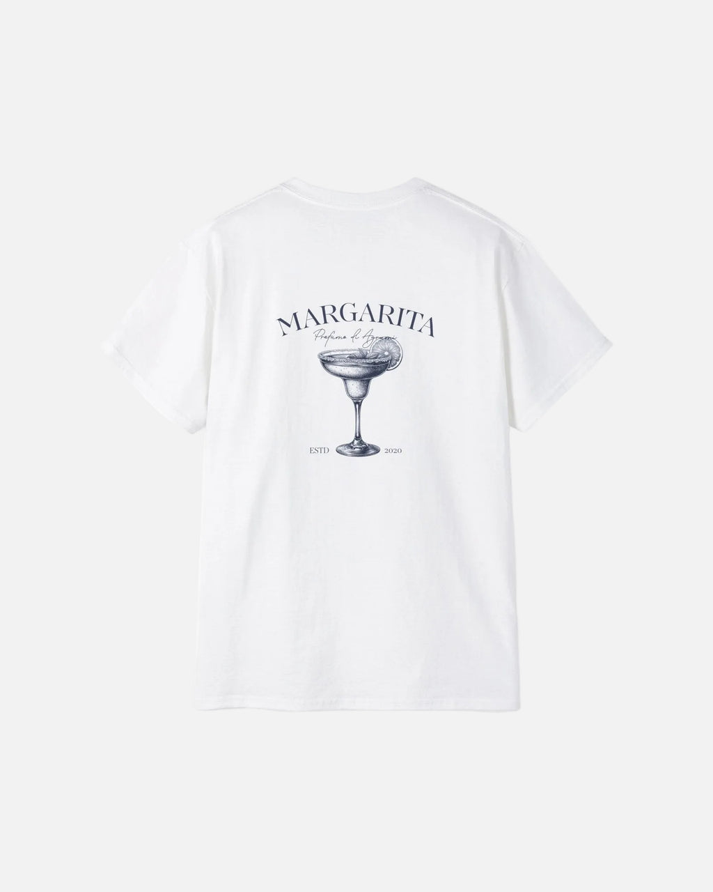 Vandox White Margarite t-shirt back view with vintage margarita glass graphic and Profumo di Agrumi ESTD 2020 text
Starboy old money shirt tshirt clothes vandox sacrevandox vandox clothes vandox clothing