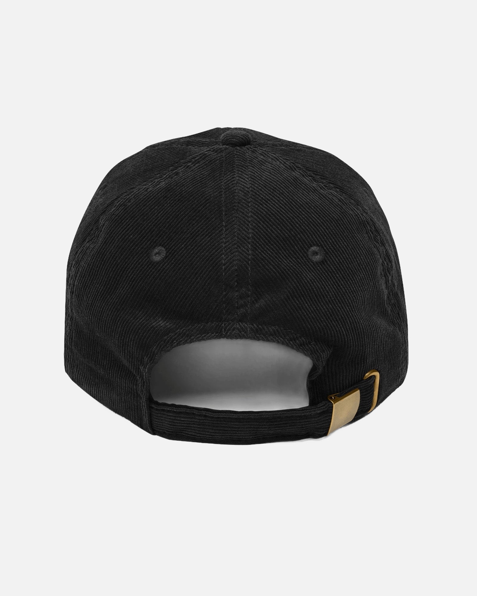 back view of Vandox Pesce Cap in deep black - embroidered corduroy dad cap featuring minimalist silver fish graphic, Frutta d'Estate summer collection by Vandox.
Hat Cap Baseball Cap Baseball Hat starboy hat old money hats vandox sacre vandox sacrevandox vandox clothing