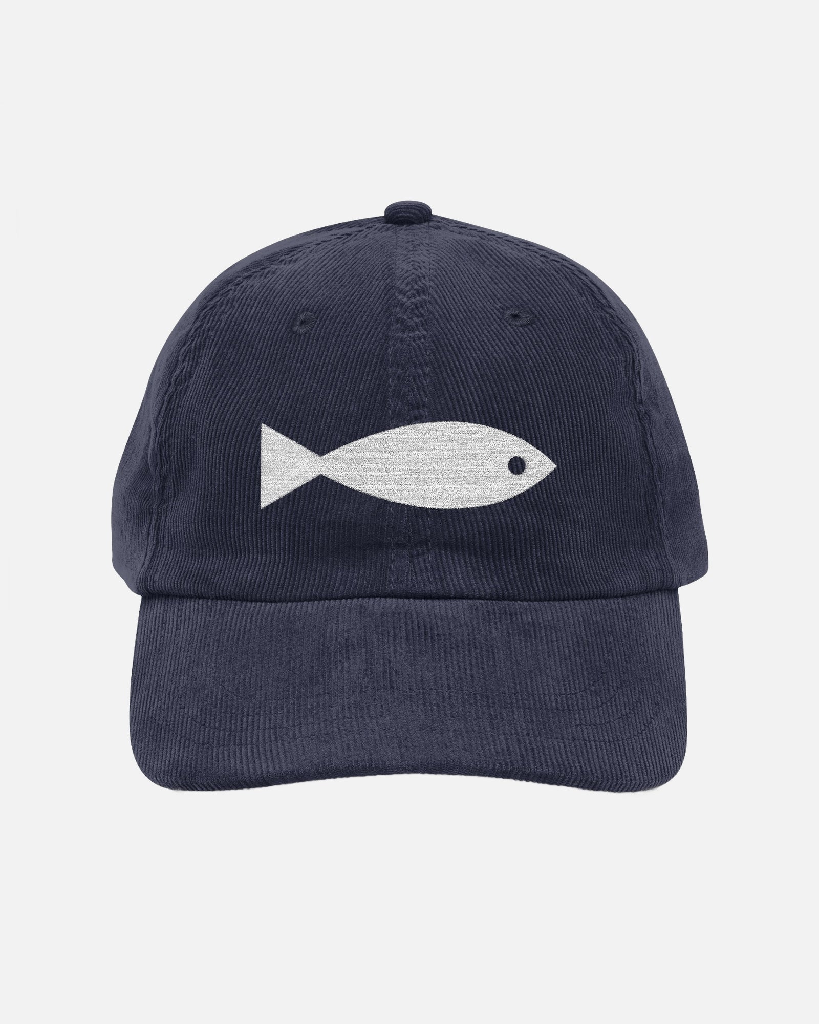 Vandox Pesce Cap in deep dark navy blue - embroidered corduroy dad cap featuring minimalist silver fish graphic, Frutta d'Estate summer collection by Vandox.
Hat Cap Baseball Cap Baseball Hat starboy hat old money hats vandox sacre vandox sacrevandox vandox clothing
