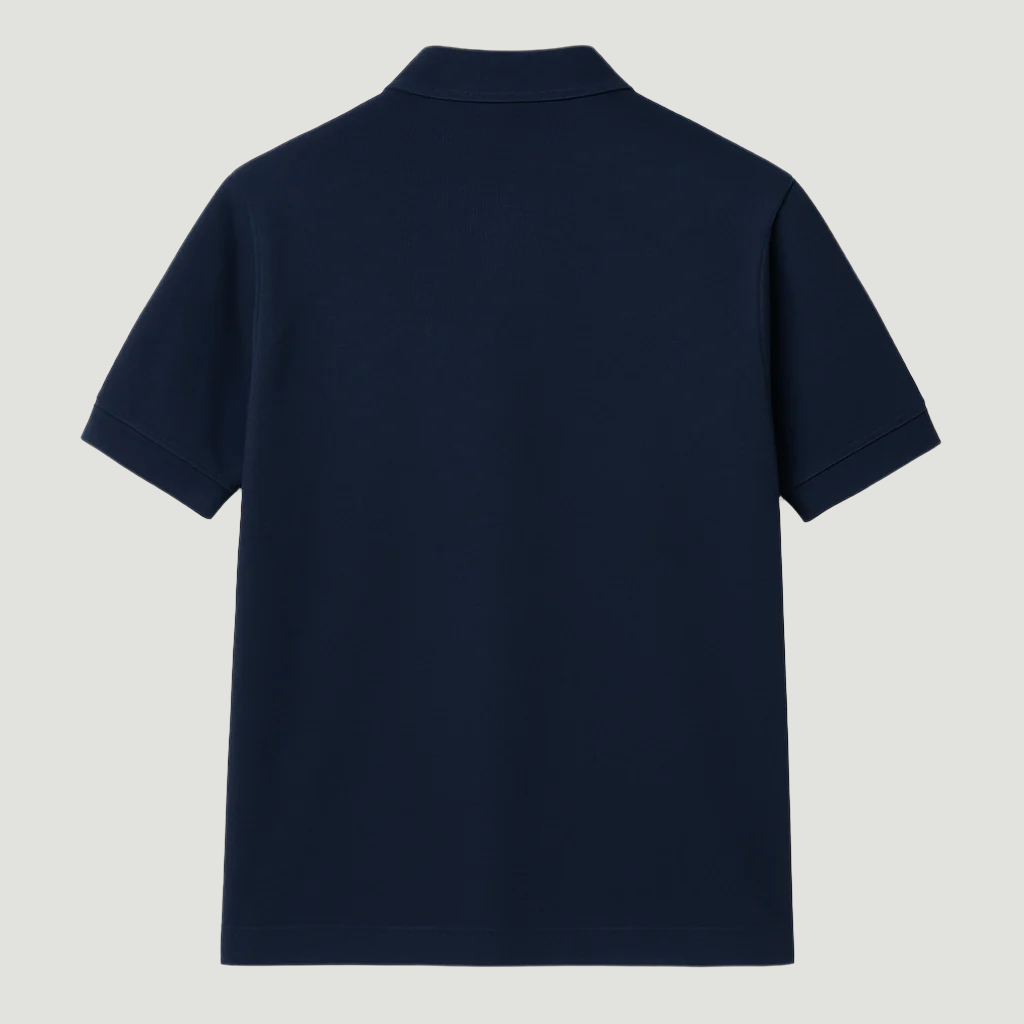 Deep Blue Navy Vandox Saint Louis Country Polo featuring royal crest embroidery with crown and monogram V, combining classic sophistication and quiet luxury. Starboy old money polo shirt clothes vandox sacrevandox vandox clothes vandox clothing
