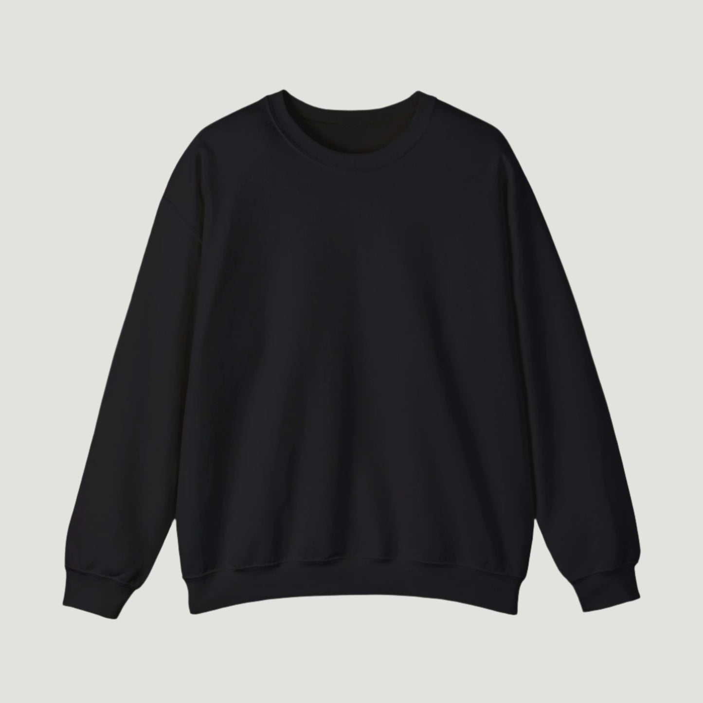 Front view of Deep Black Saint Tropez Crewneck from Vandox SS25 Collection featuring signature script logo and clean minimal aesthetic. Starboy old money hoodie sweatshirt clothes vandox sacrevandox vandox clothes vandox clothing crewneck