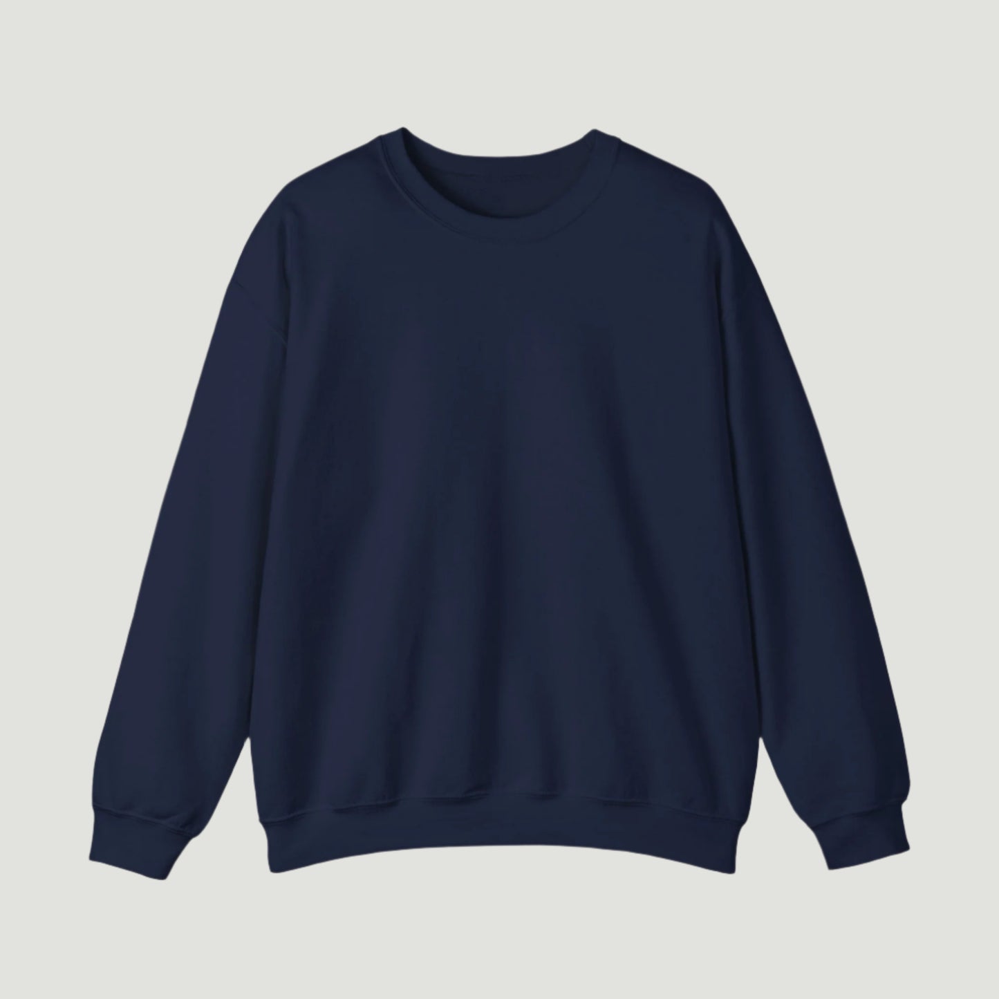 Front view of Deep Blue Navy Saint Tropez Crewneck from Vandox SS25 Collection featuring signature script logo and clean minimal aesthetic. Starboy old money hoodie sweatshirt clothes vandox sacrevandox vandox clothes vandox clothing crewneck