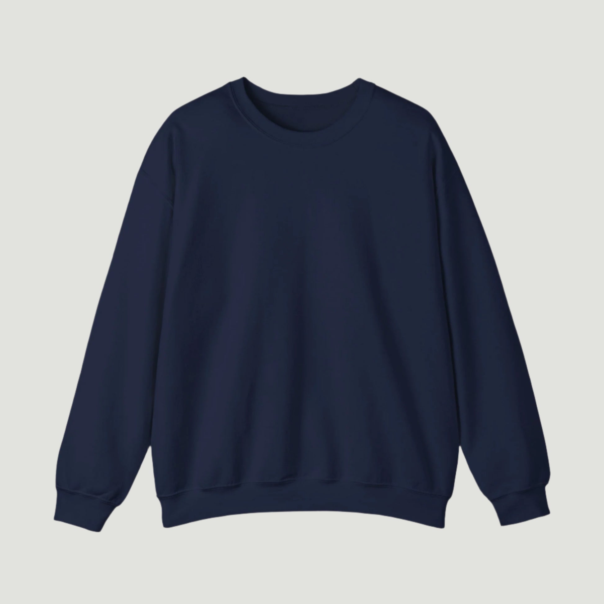 Front view of Deep Blue Navy Saint Tropez Crewneck from Vandox SS25 Collection featuring signature script logo and clean minimal aesthetic. Starboy old money hoodie sweatshirt clothes vandox sacrevandox vandox clothes vandox clothing crewneck