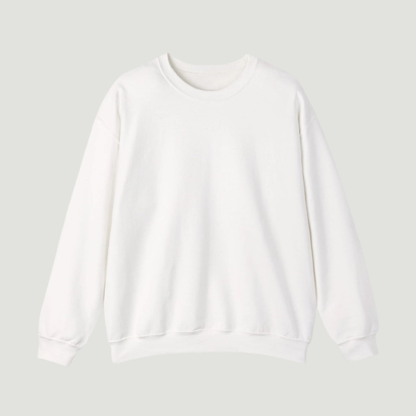 Front view of Eggshell White Saint Tropez Crewneck from Vandox SS25 Collection featuring signature script logo and clean minimal aesthetic. Starboy old money hoodie sweatshirt clothes vandox sacrevandox vandox clothes vandox clothing crewneck