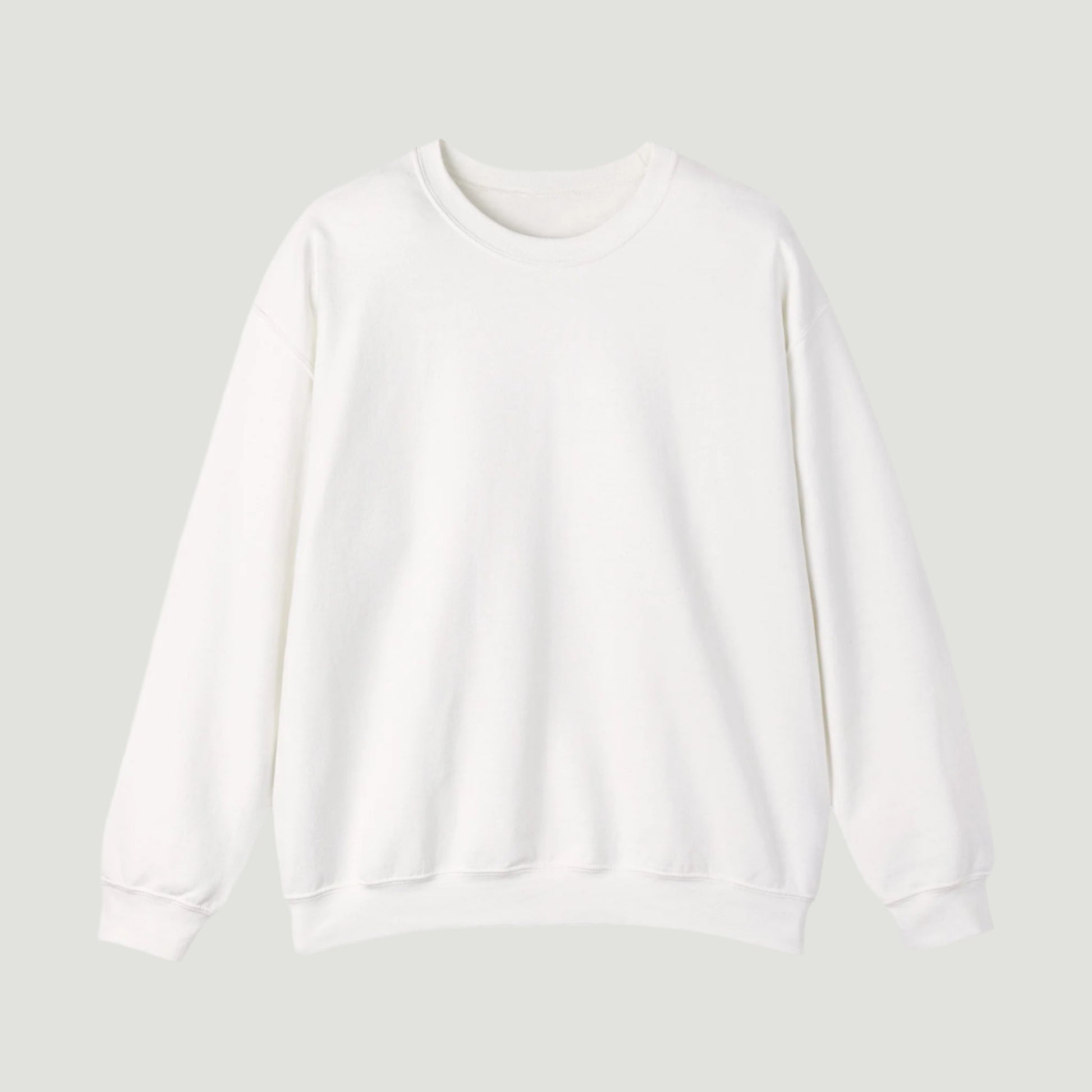 Front view of Eggshell White Saint Tropez Crewneck from Vandox SS25 Collection featuring signature script logo and clean minimal aesthetic. Starboy old money hoodie sweatshirt clothes vandox sacrevandox vandox clothes vandox clothing crewneck